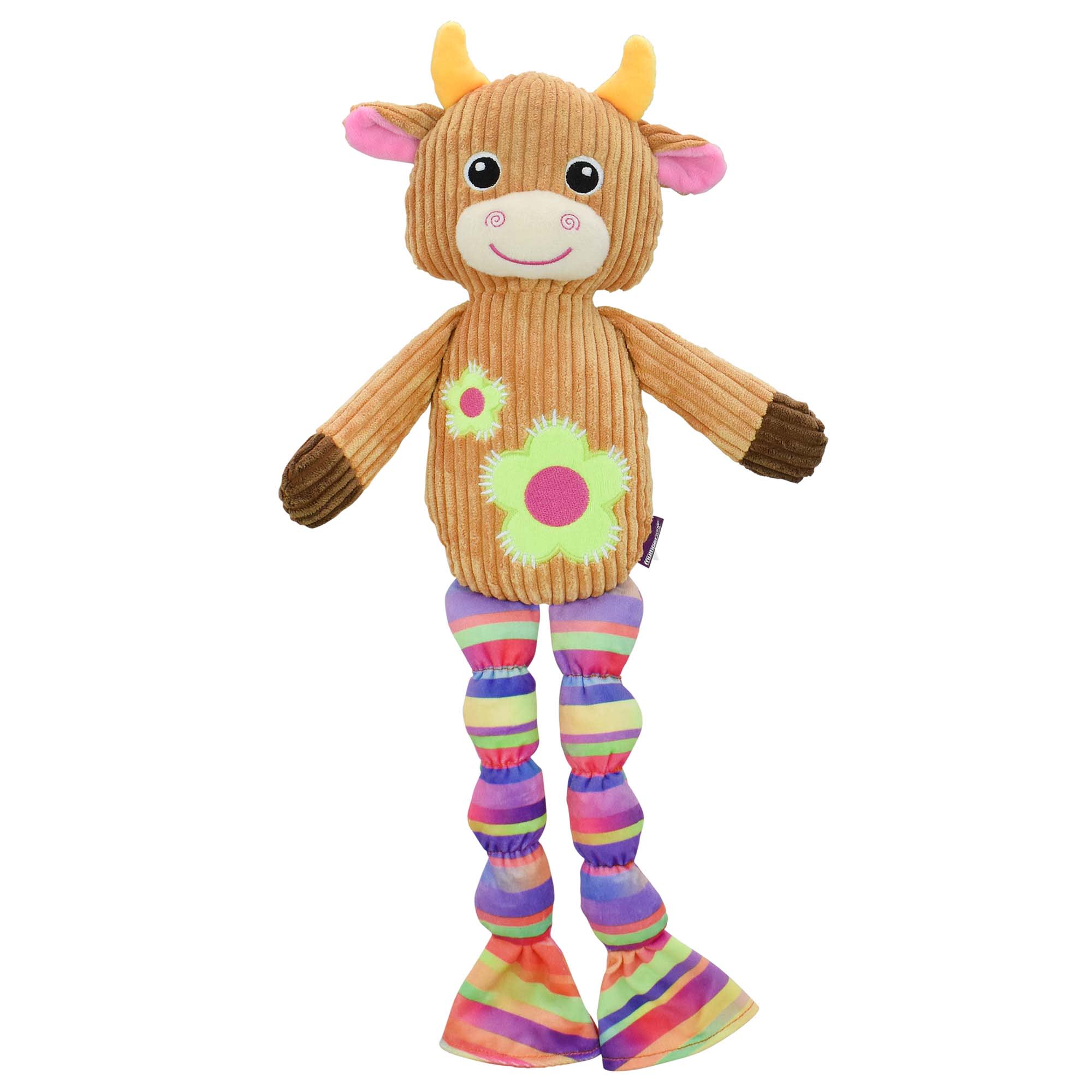 Multipet International Corduroy Rainbow Cow Dog Toy, Large | Petco