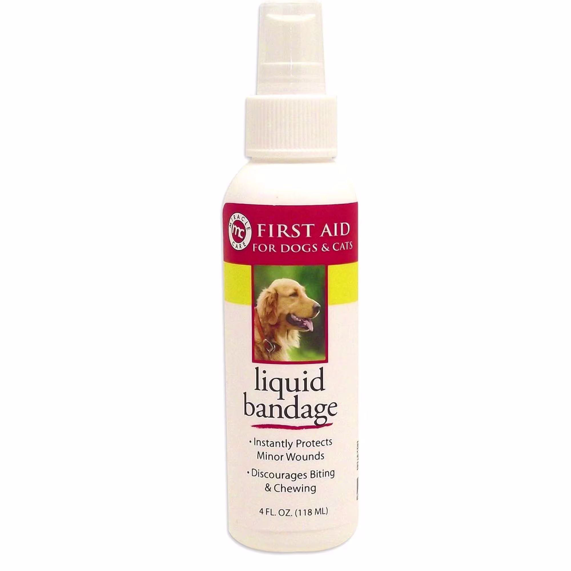 Miracle Care First Aid Liquid Bandage Spray for Dogs and Cats, 4 fl. oz.