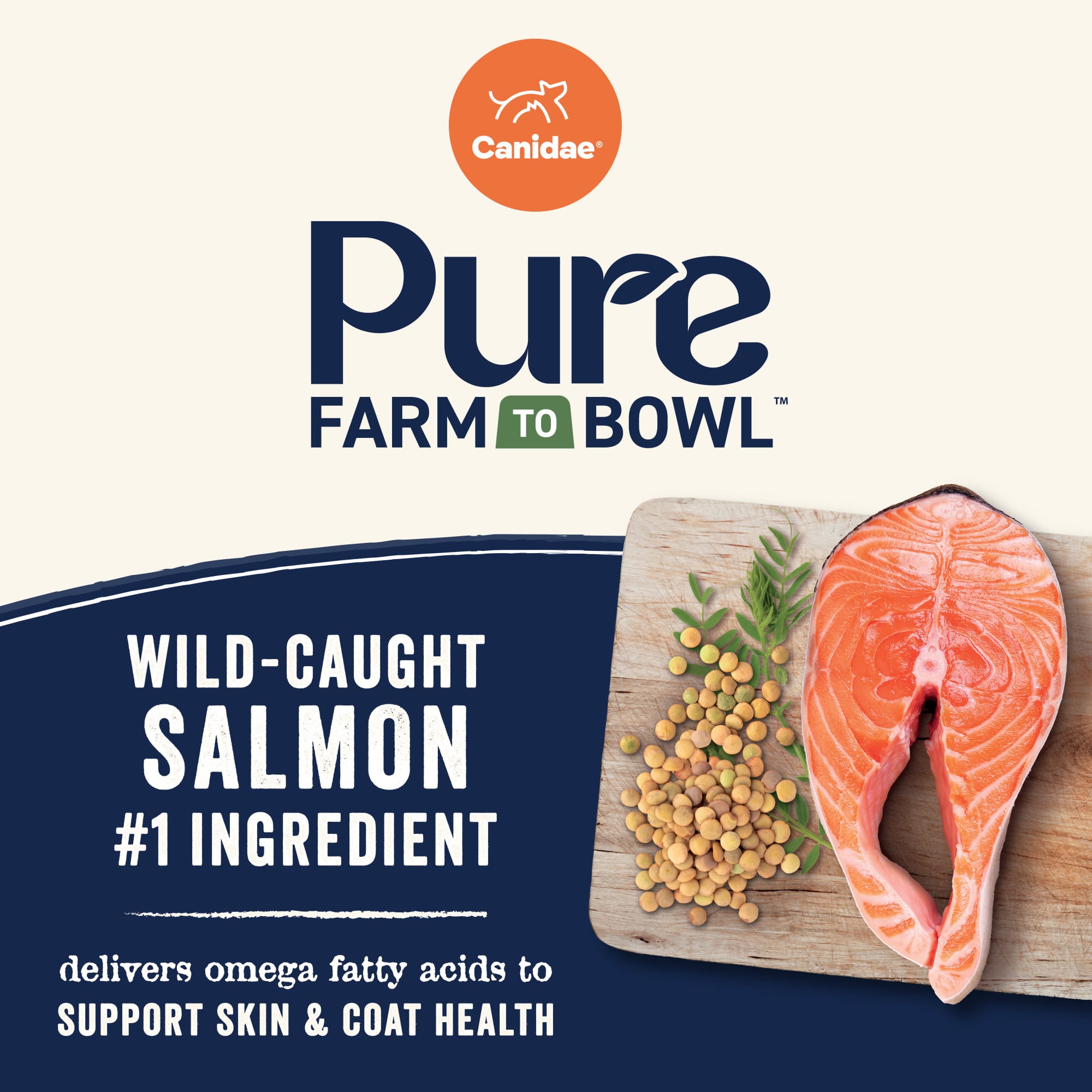 Canidae Pure Farm To Bowl Wild-Caught Salmon & Lentil, Small Breed