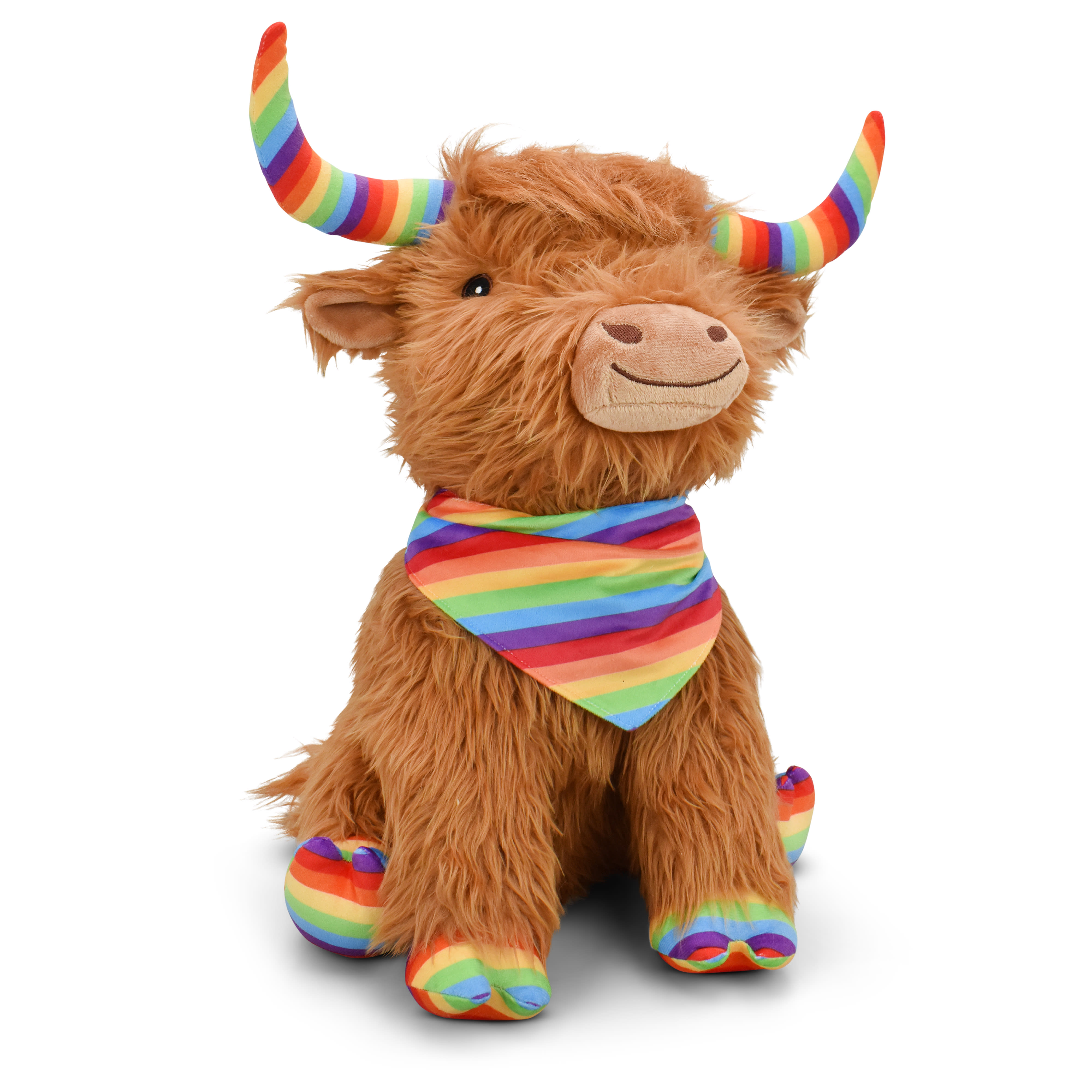 it-dogsヒヨコのカラフルチュチュ Ｍ Multipet International Lamb Chop Jumbo Highland Cow Rainbow Dog