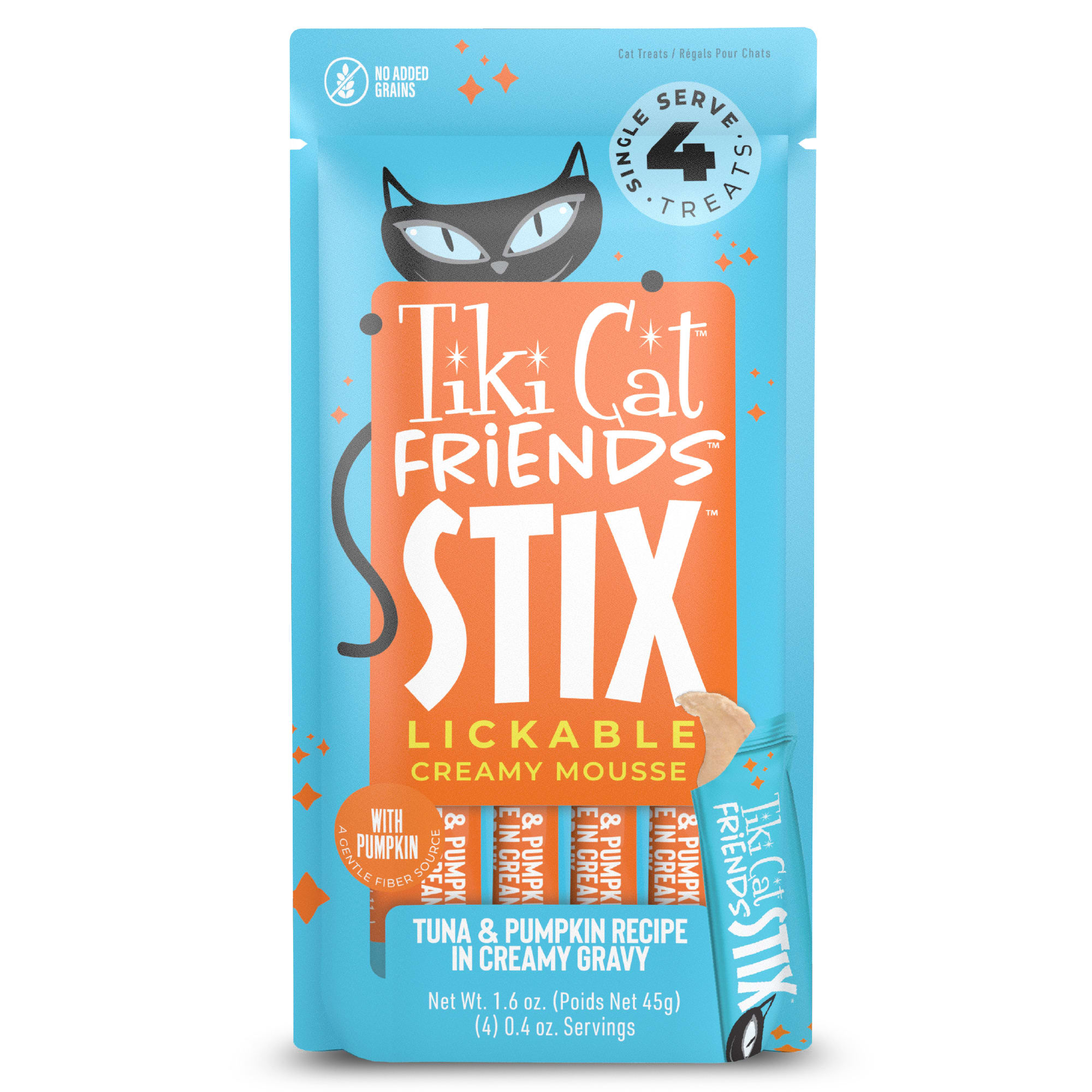 Tiki Cat Friends Stix Tuna & Pumpkin Flavor Cat Treats, 1.6 oz