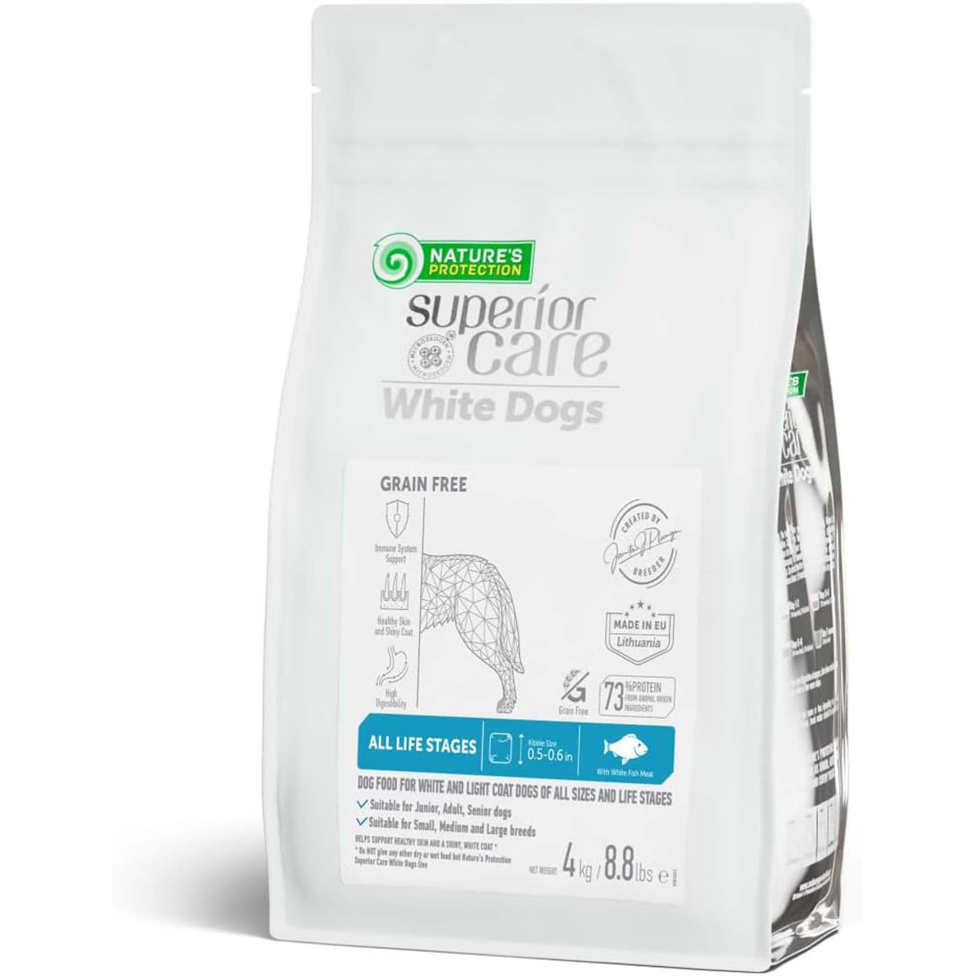 ドッグフード NATURE'S PROTECTION White Dogs 4kg Nature's Protection Superior Care White Dogs Grain Free All Sizes