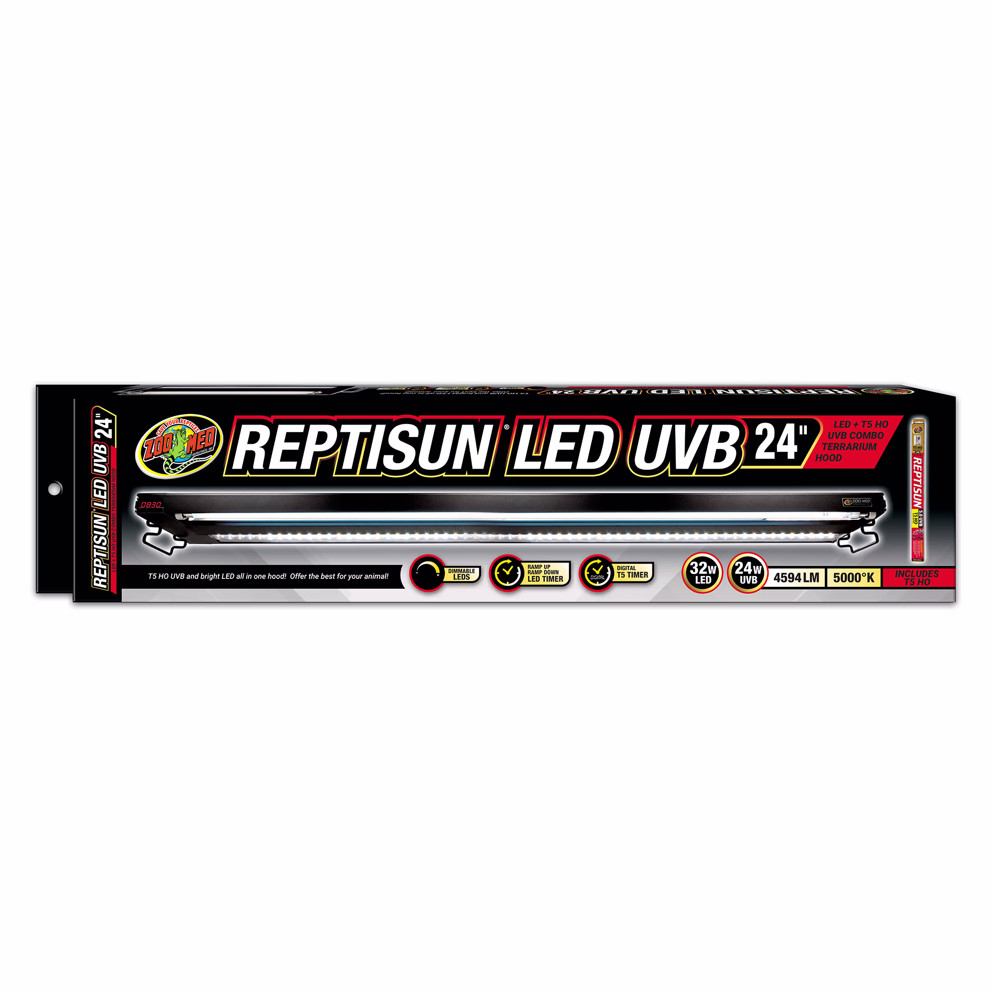 Zoo Med ReptiSun LED UVB Combo Terrarium Hood, 0-49 Watt | Petco