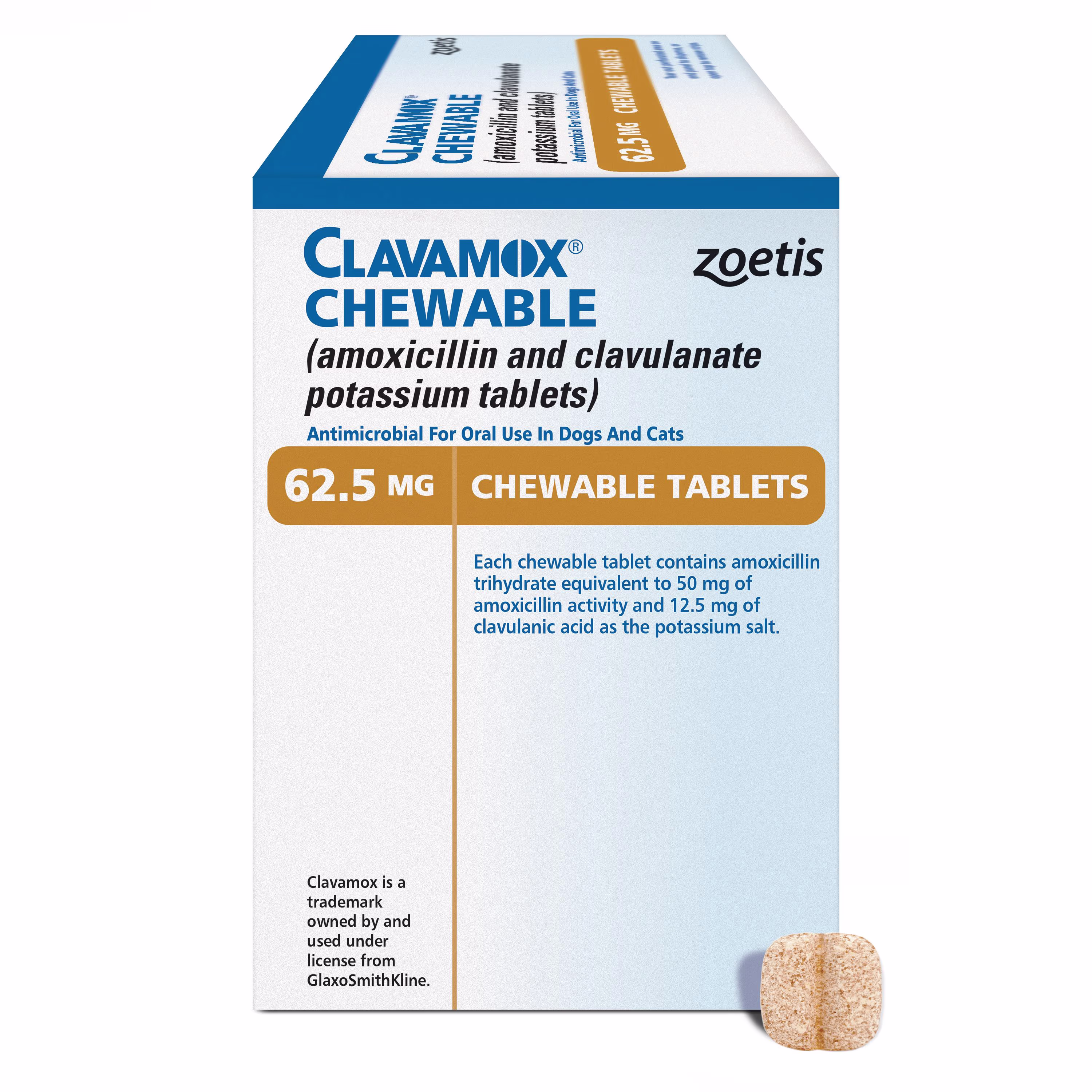 Clavamox Chew 62.5 mg, 1 Count