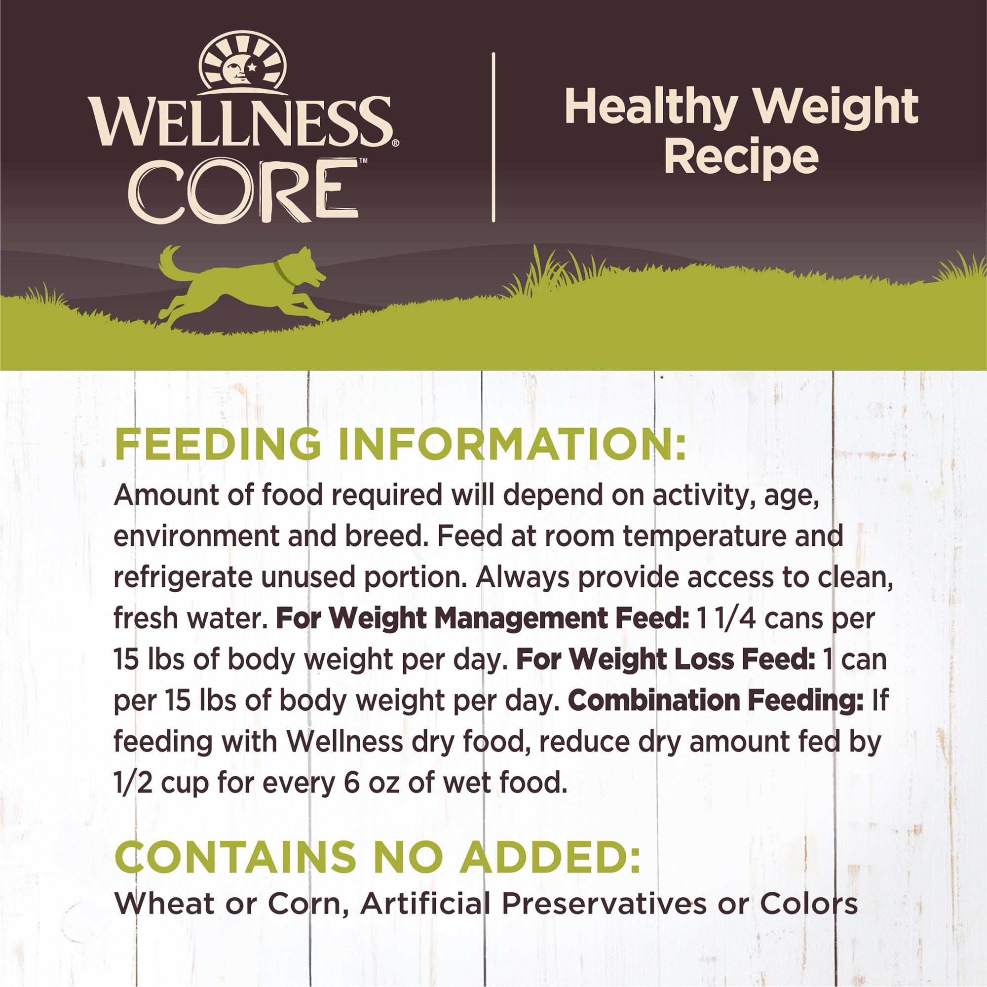 Wellness dog outlet food weight control