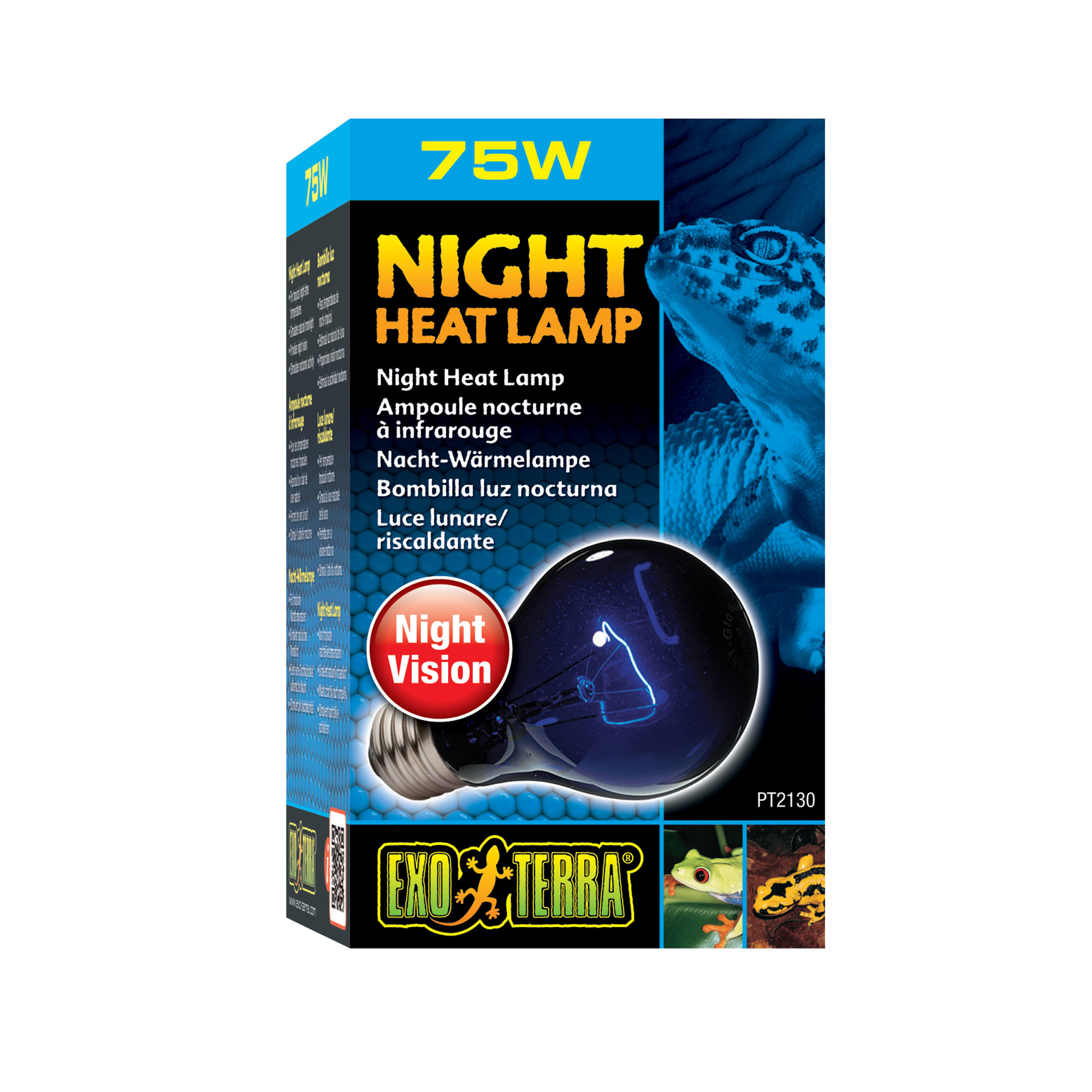 A19 Reptile Terrarium Light Bulb 50 Watts Exo Terra Night Glo Moonlight Heat Lamp PT2126A1 