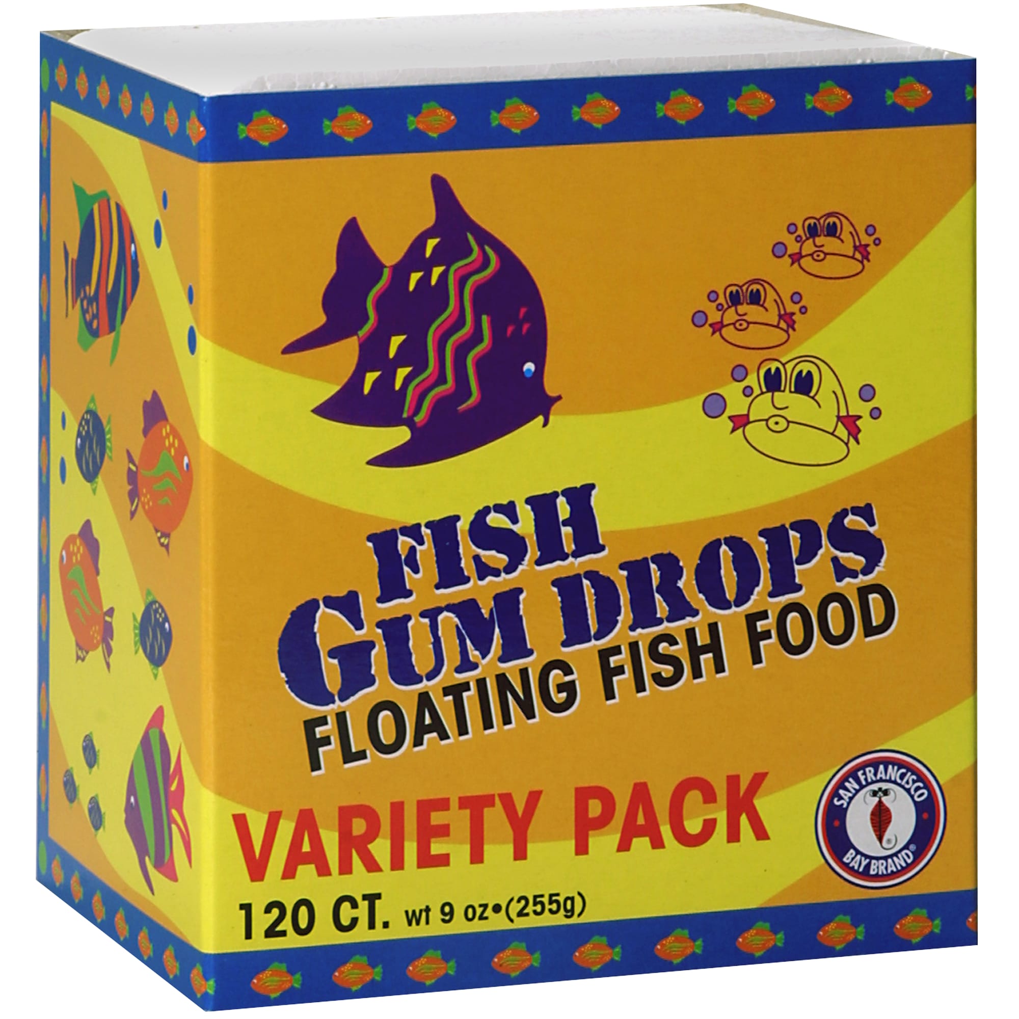 San Francisco Bay Brand Frozen Gumdrops Floating Fish Food Variety Pack,  120 Ct