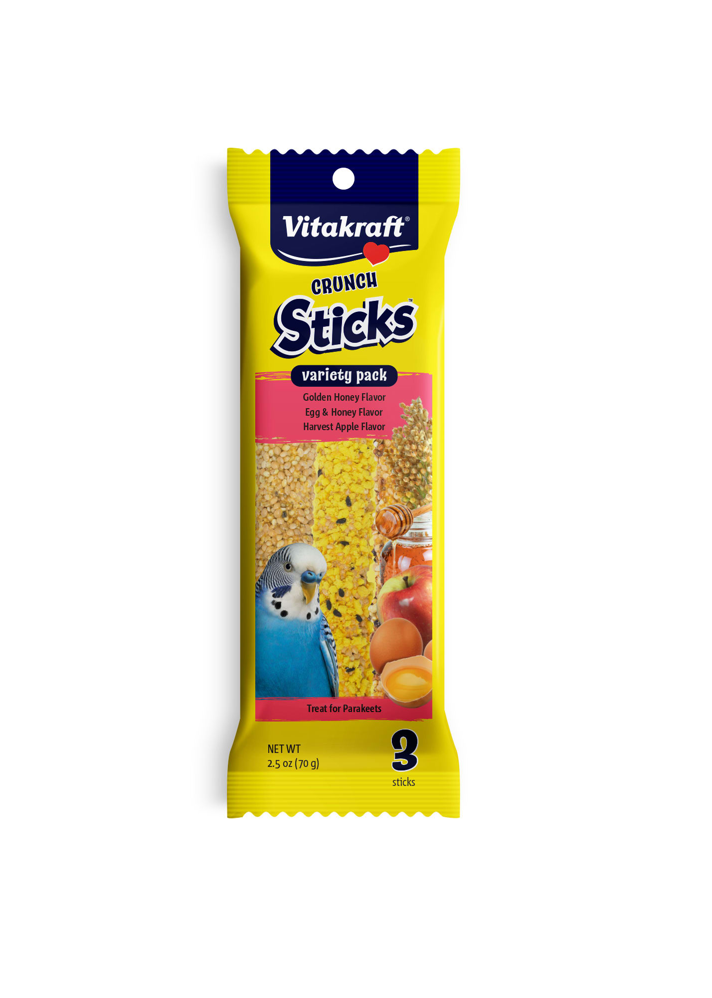 UPC 051233100197 product image for Vitakraft Triple Baked Crunch Sticks Honey, Egg & Fruit Variety Pack Parakeet Tr | upcitemdb.com