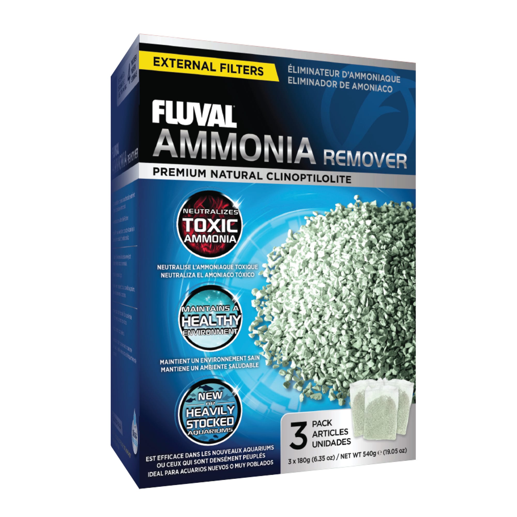 3-Pack Hagen Aquaclear 30 Ammonia Remover Filter Media 