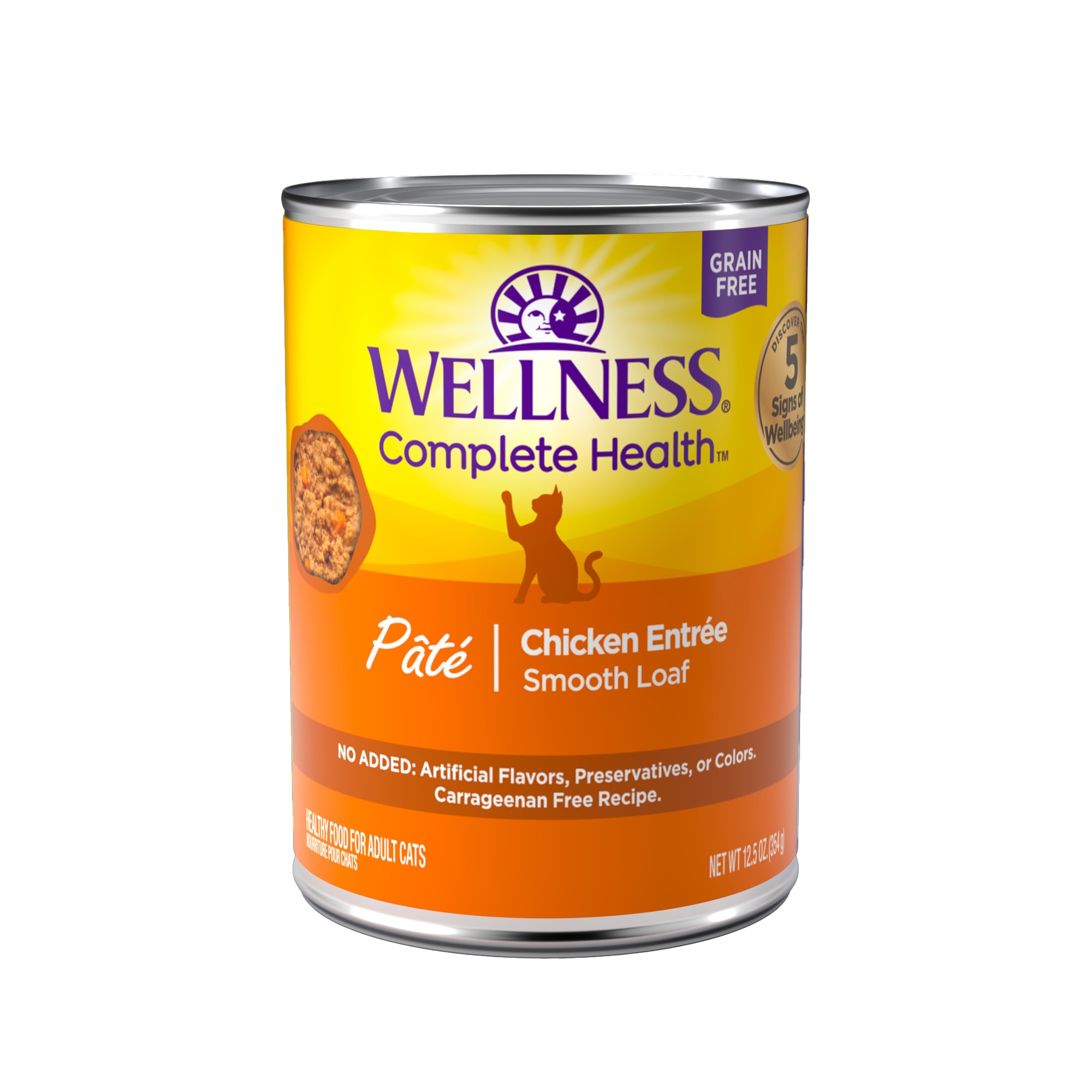 Wellness Complete Health Natural Grain Free Chicken Pate Wet Cat Food 12.5 oz. Case of 12 Petco