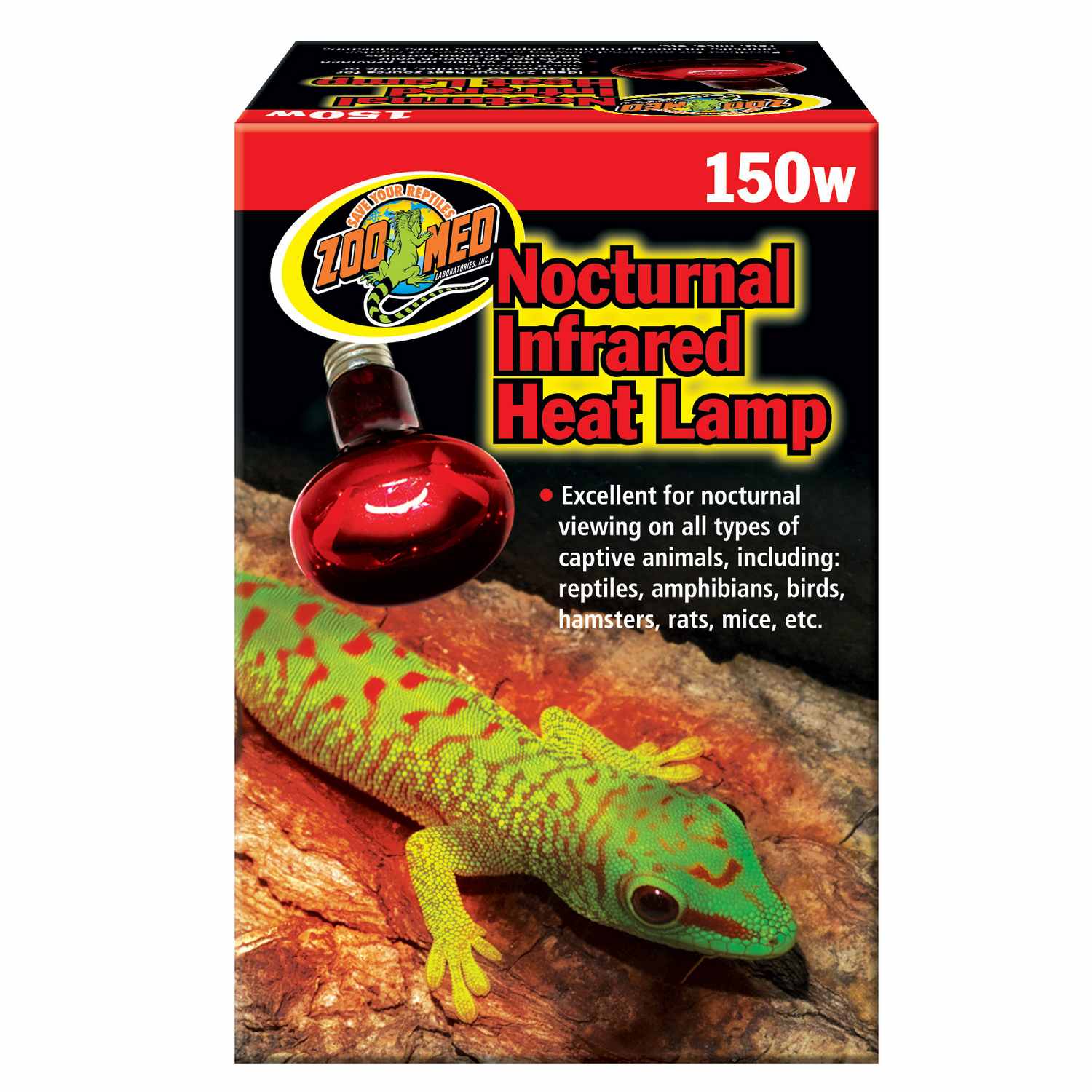 DAUERHAFT Infrared Reptile Heating Lamp,Non-toxic Warming Light Bulb,Reptile Red Light Heat Lamp,25W/50W/75W/100W,for Reptile Sleeping,E27 25W