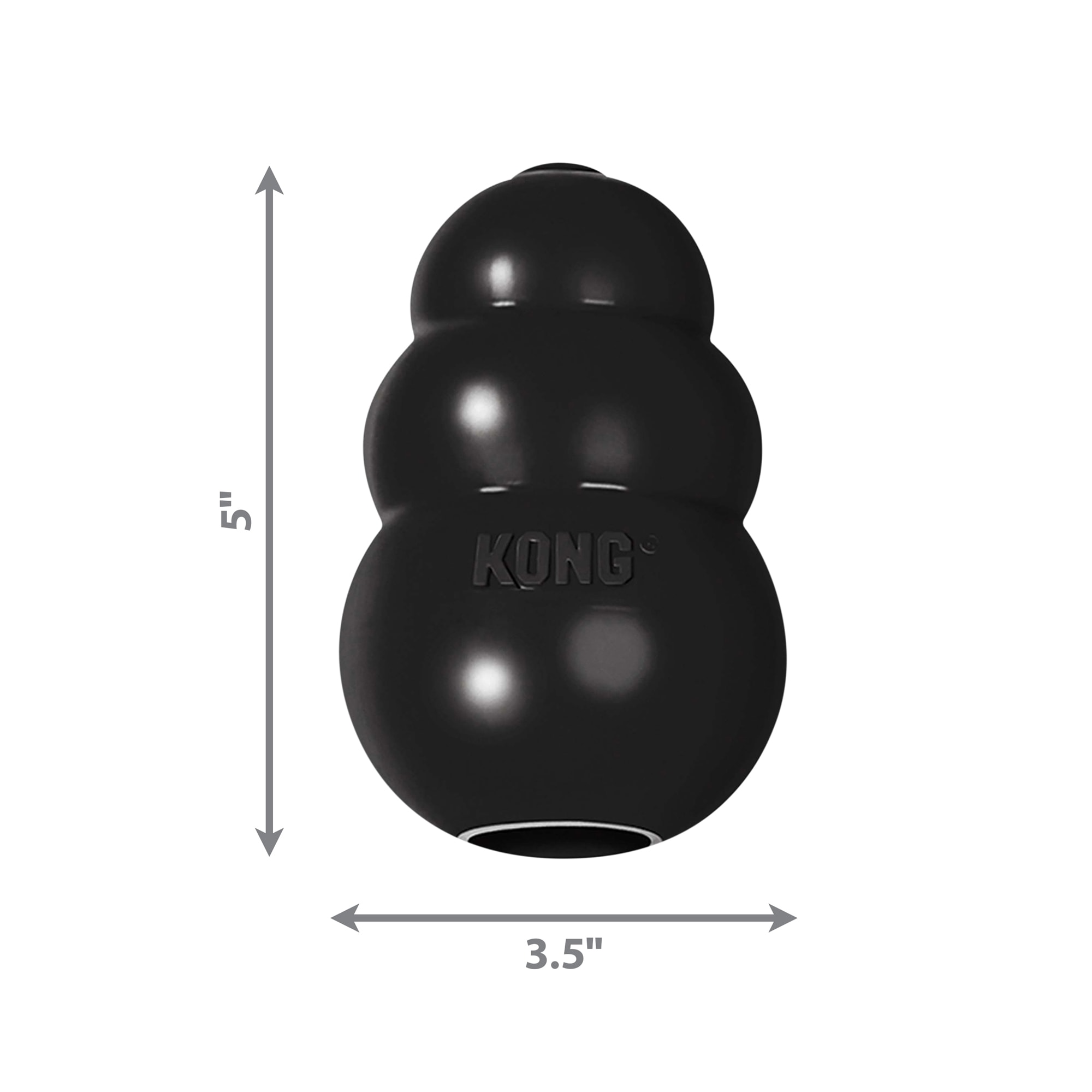 KONG Extreme Rubber Dog Toy, Black, Small