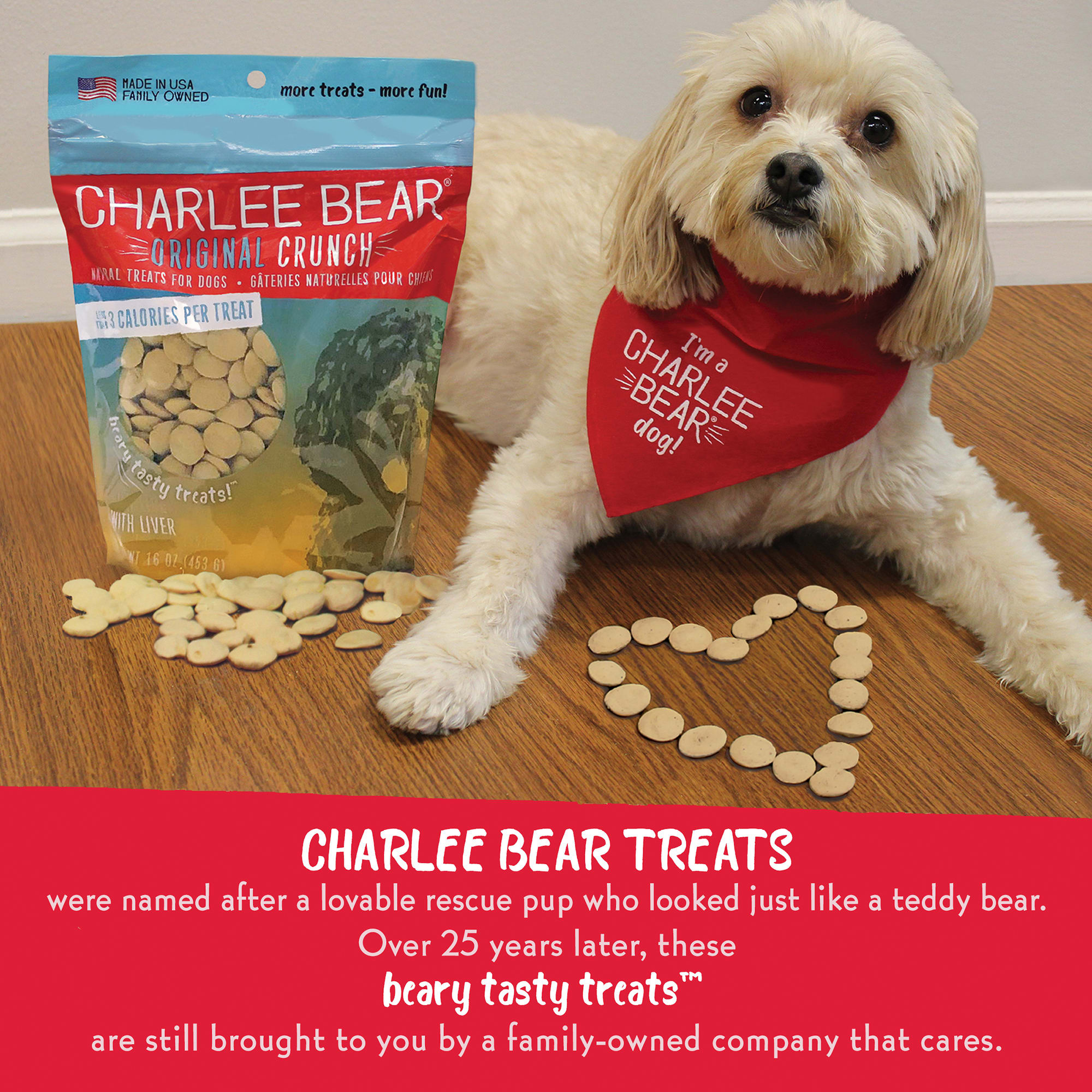 Charlee bear dog treats with beef liver sale