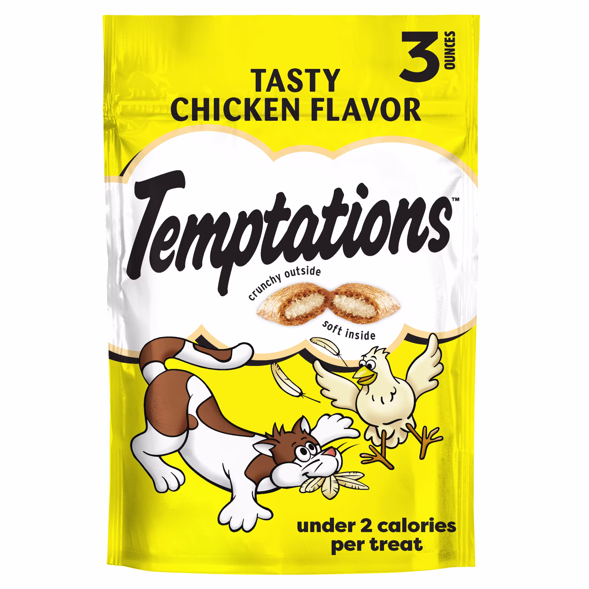 Temptations Chicken Flavor Cat Treats Crunchy & Soft 3 oz