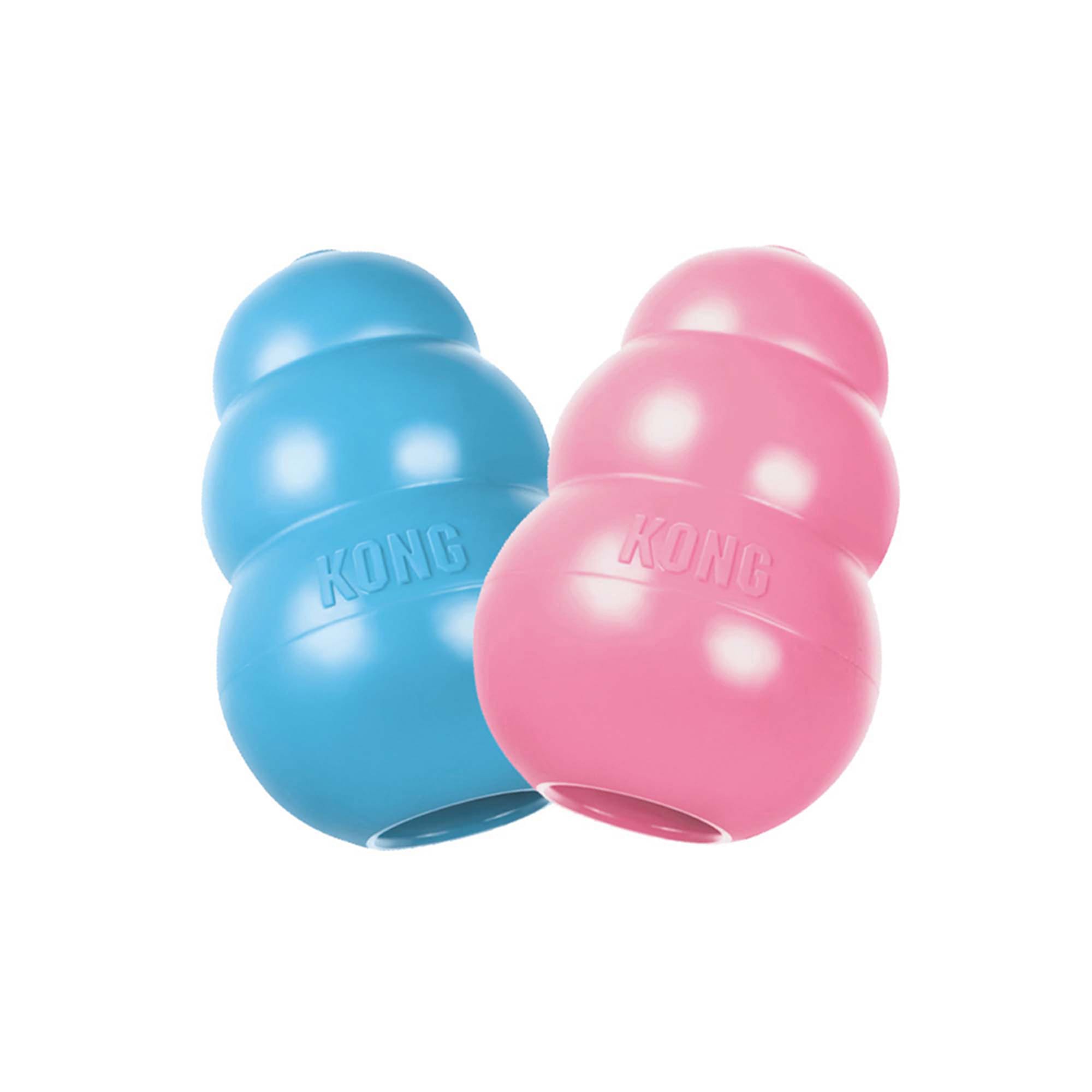 KONG Puppy KONG Toy, Large, Assorted Pink/Blue