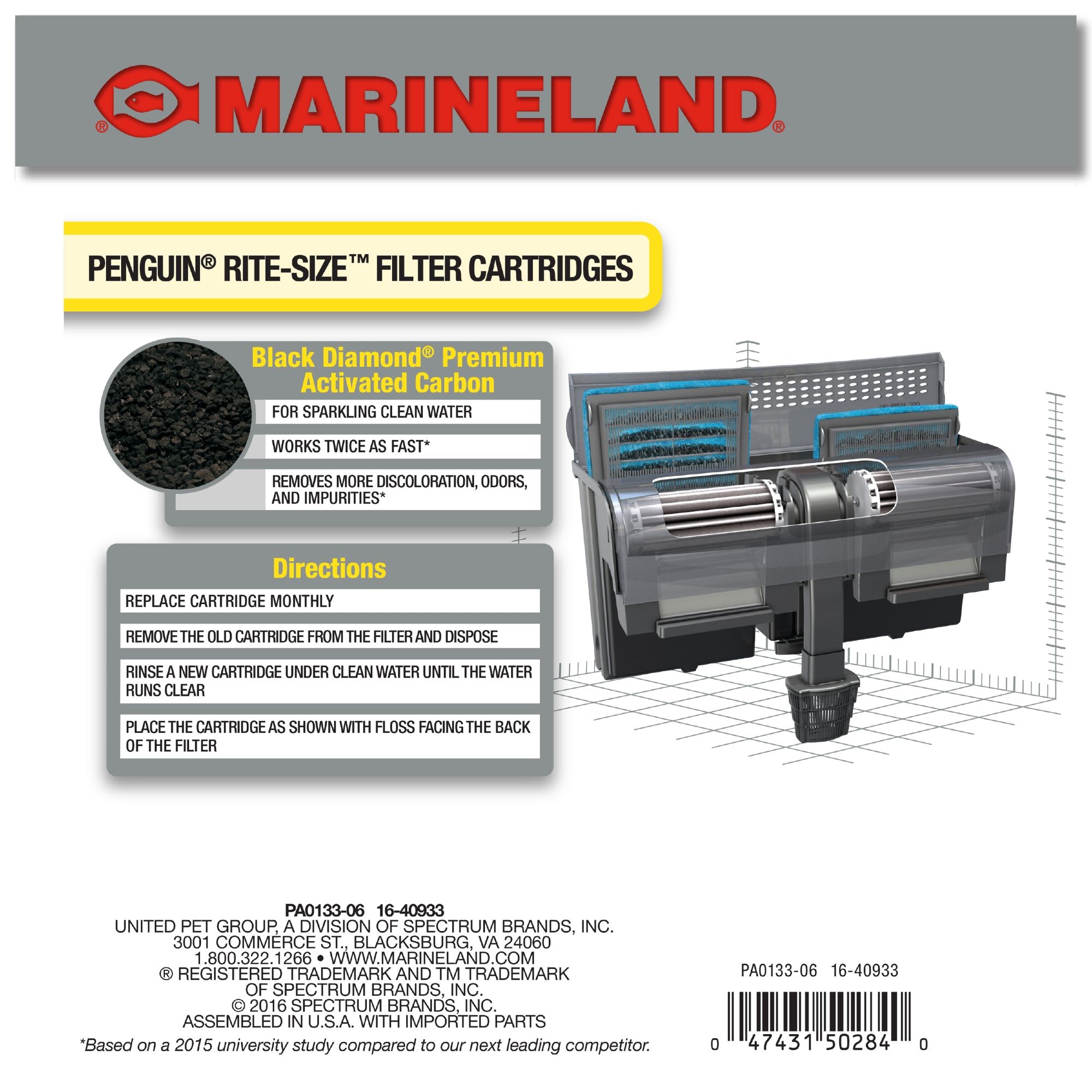 Penguin Marineland Filter Power 6 Pack Rite Size C Cartridge 200B 350B 330B 170B 