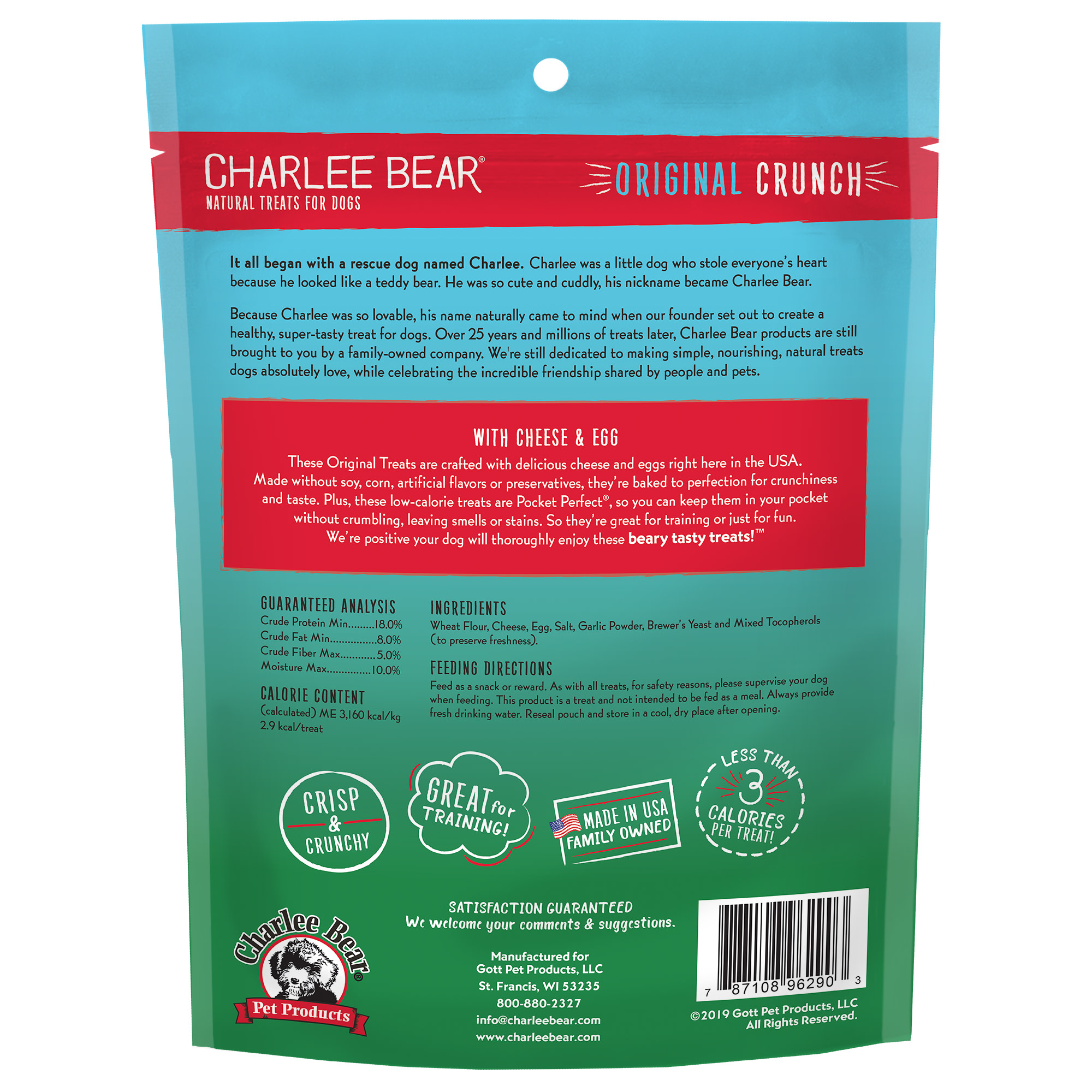 Charlee bear dog treats shop with cheese & egg