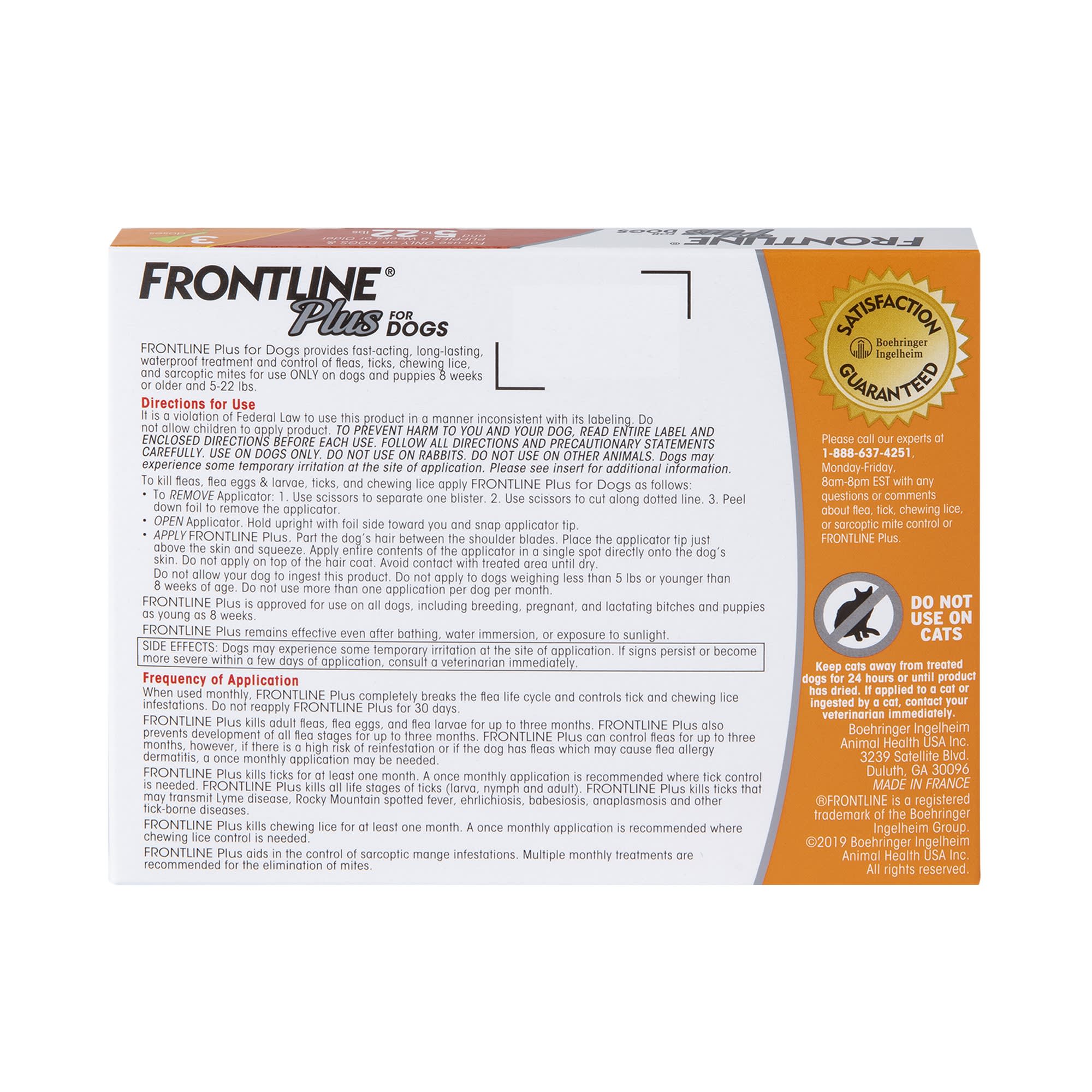 FRONTLINE Plus Flea & Tick Drops for Dogs – Small