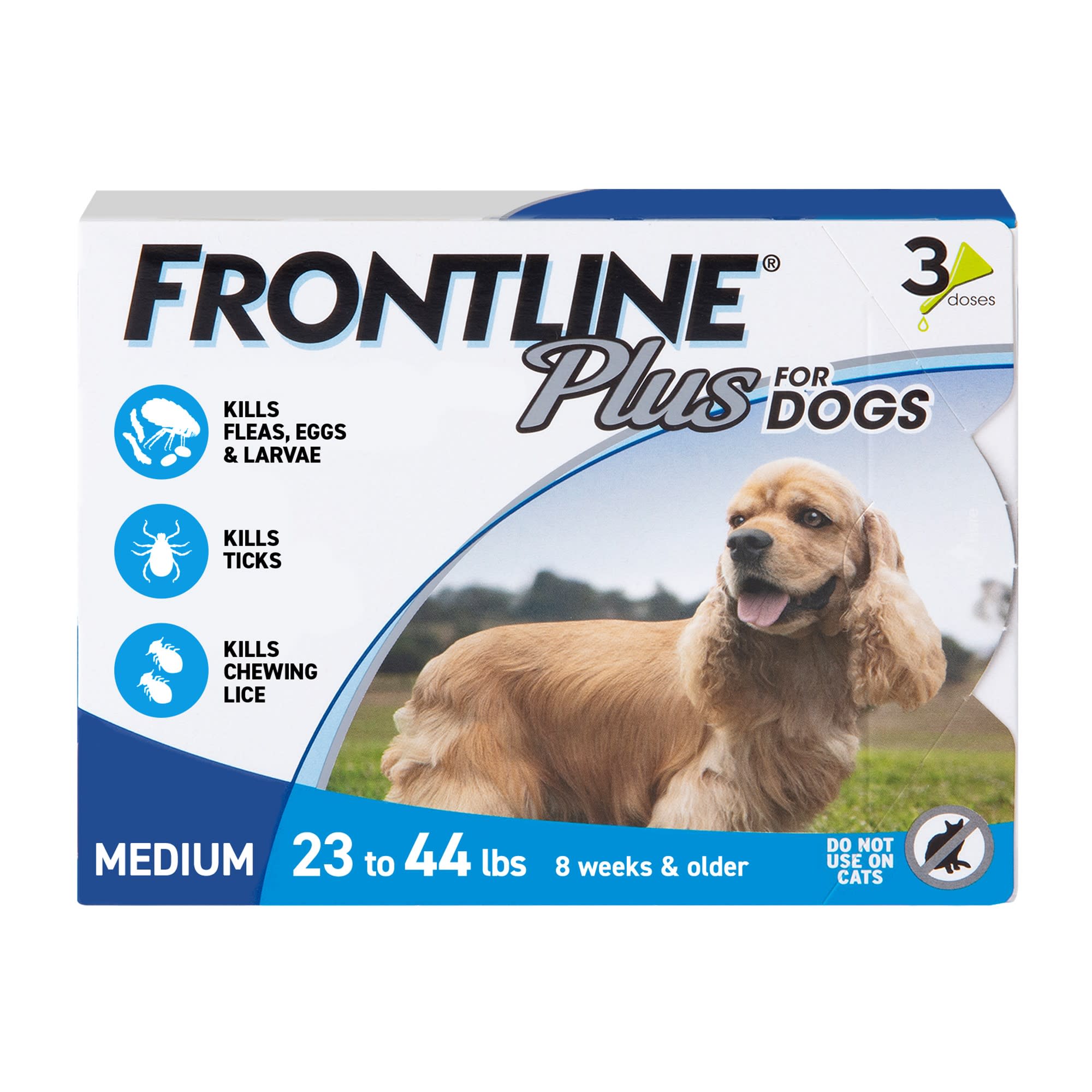 FRONTLINE Plus Flea Tick Treatment for Medium Dogs 8ct from Petco