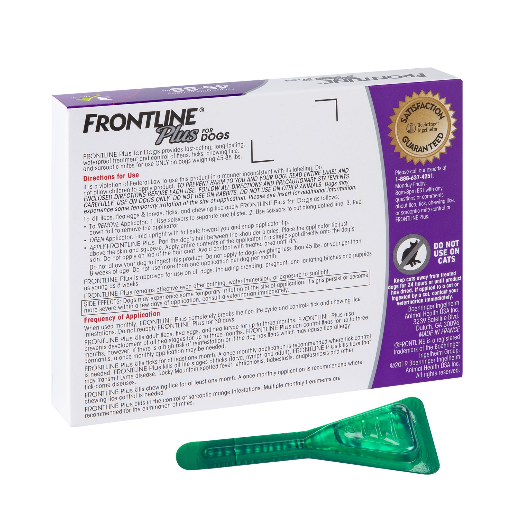 FRONTLINE Plus Flea Tick Treatment for Large Dogs 8ct