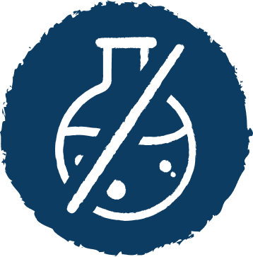 Beaker icon with a cancellation slash going through it