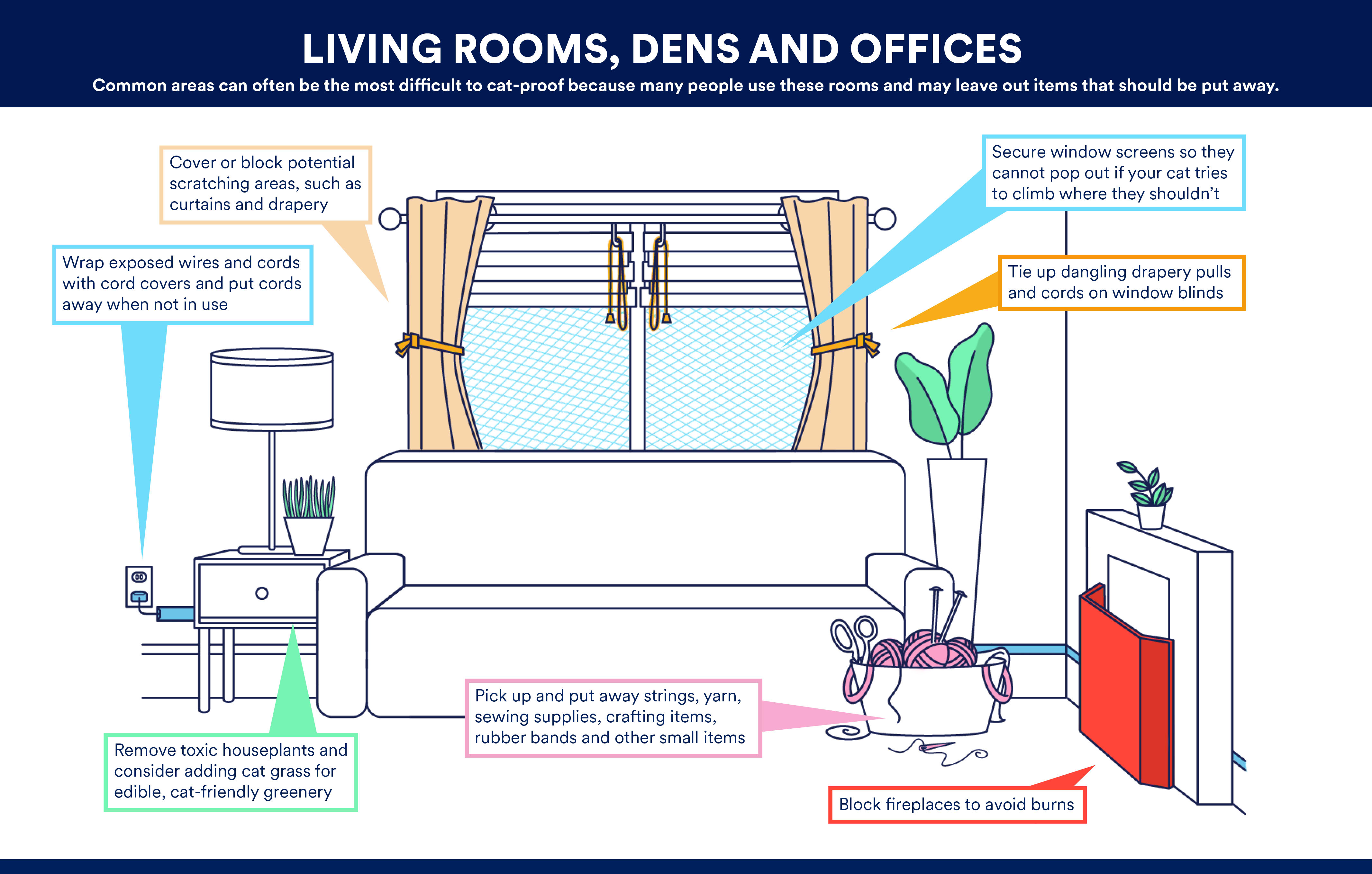 Cat Proofing Living Room Graphic