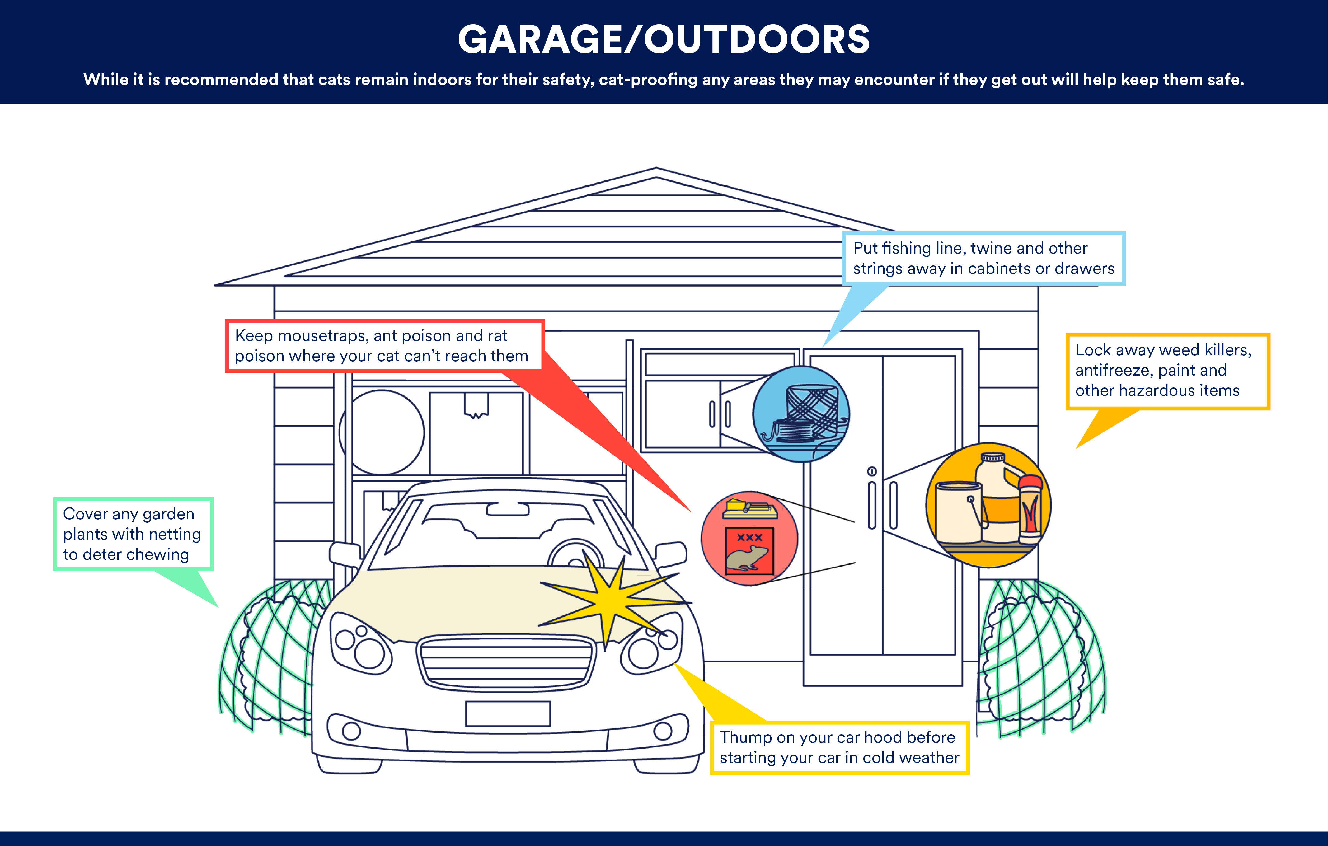 Cat Proofing Garage and outdoors Graphic
