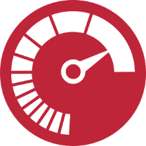 A scale with an arrow pointing to high