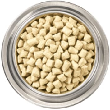 A bowl of freeze-dried raw