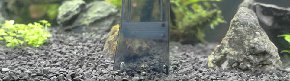 gravel vacuum in aquarium