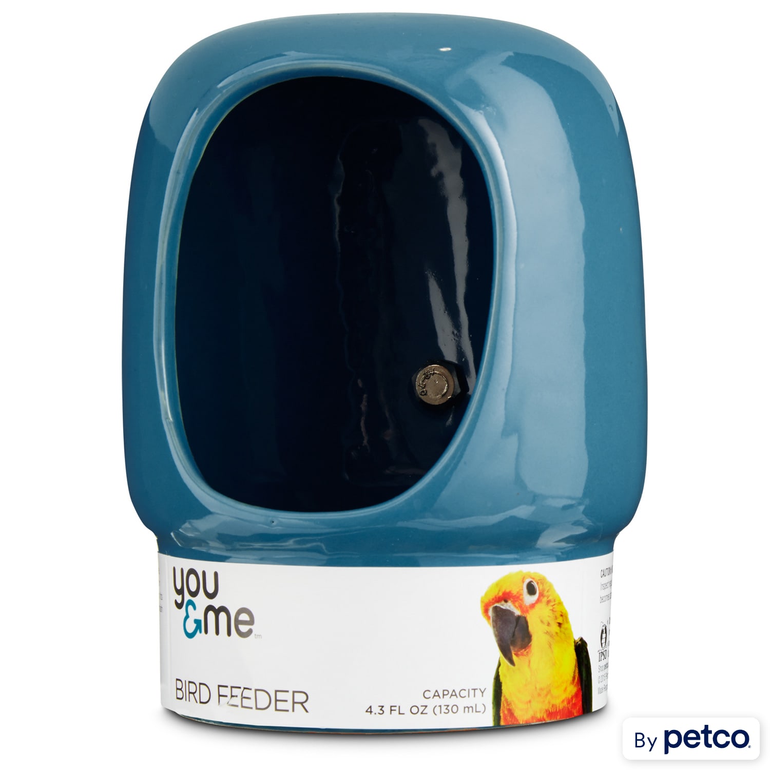 You Me Curved Bird Crock with Clamp Blue