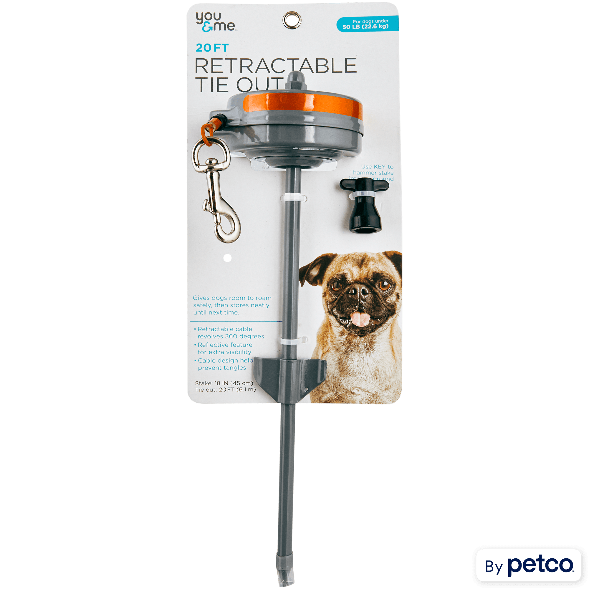 Retractable dog deals tie out trolley