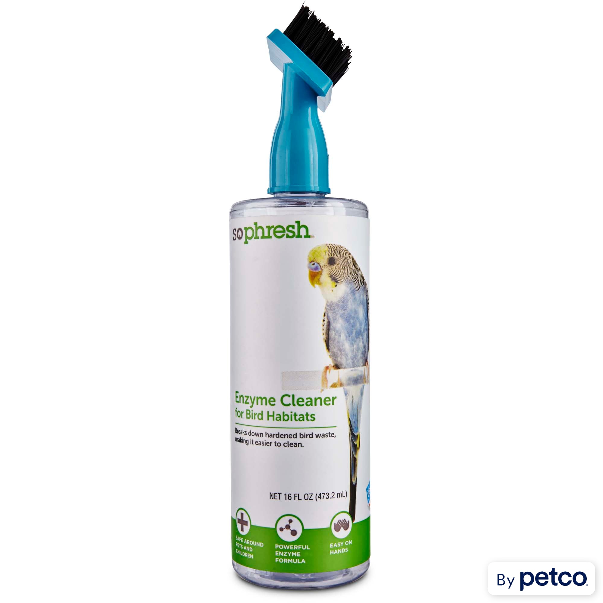 Poop Off 16oz with Brush Bird Poop Remover Cage Cleaner For Cage