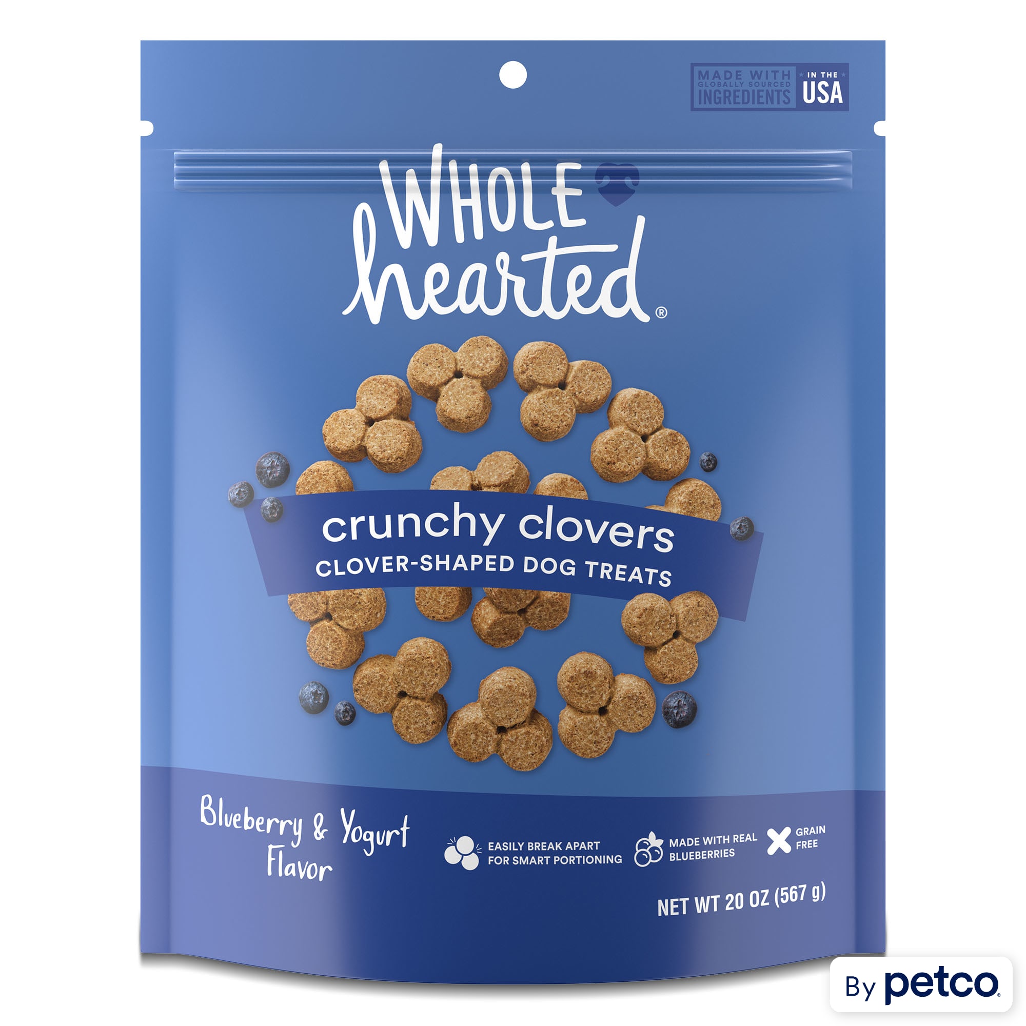 WholeHearted Grain Free Blueberry Yogurt Dog Treats 20 oz
