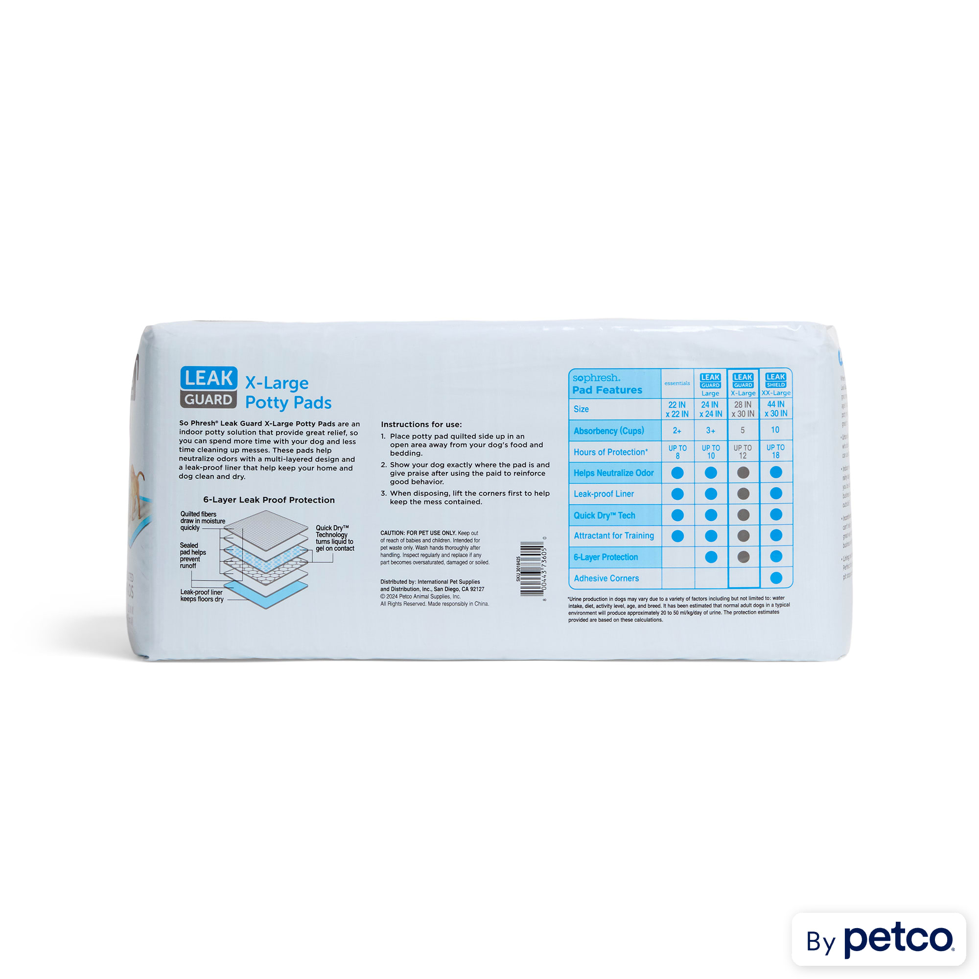 So Phresh Extra Large Leak Guard Pad 10 ct