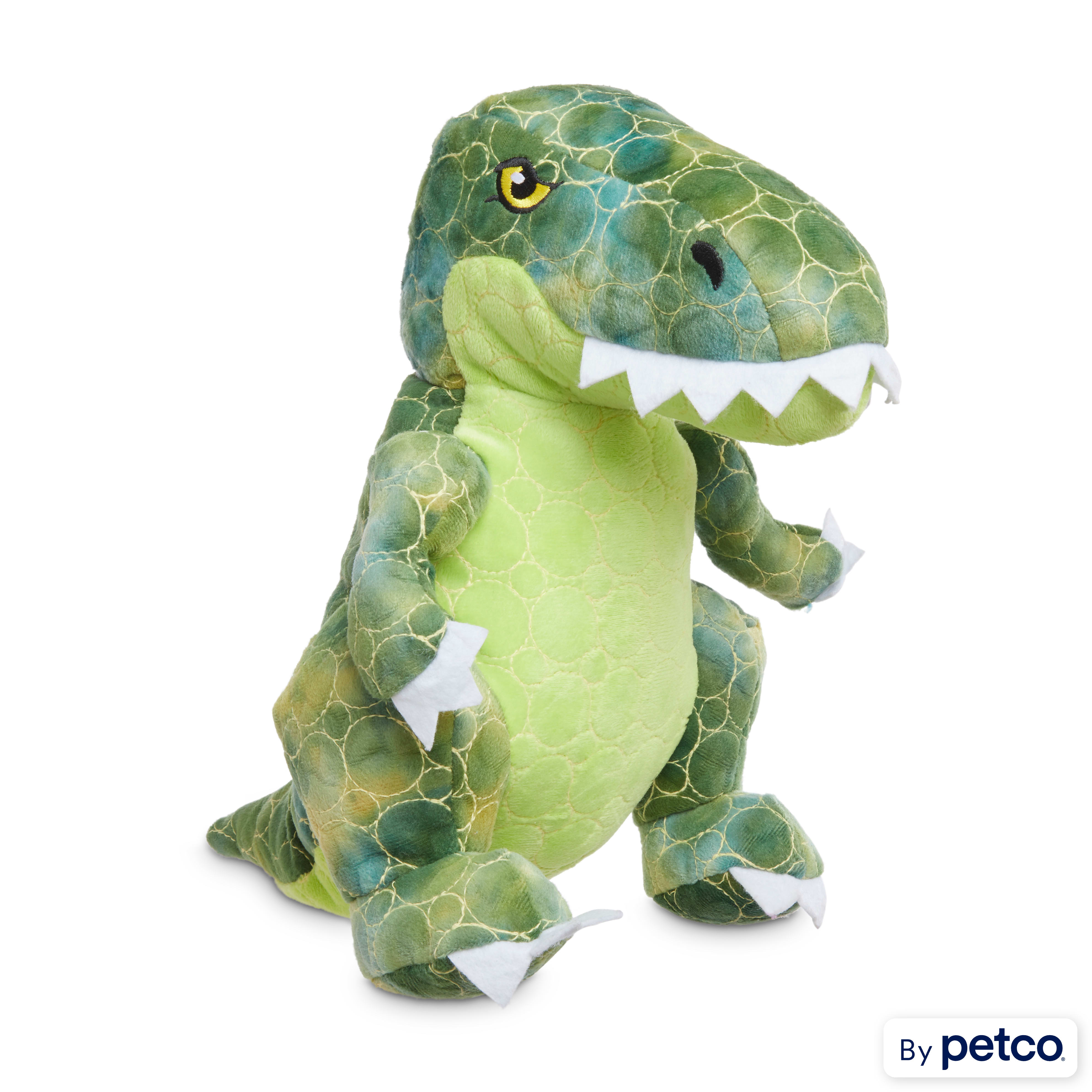 Leaps & Bounds Ruffest & Tuffest T-Rex Tough Plush Dog Toy with Kevlar  Stitching, X-Small
