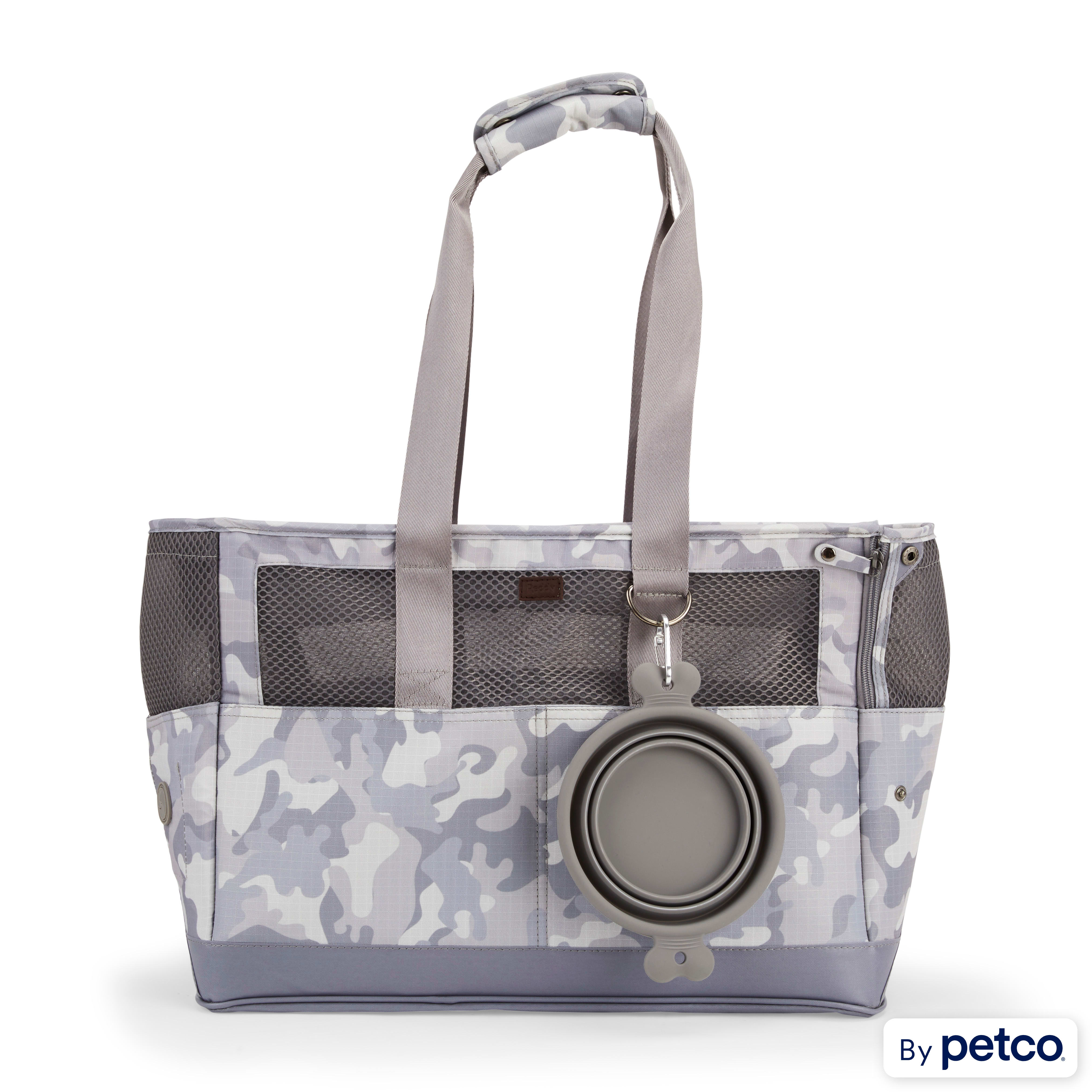 Reddy black canvas sale dog carrier tote