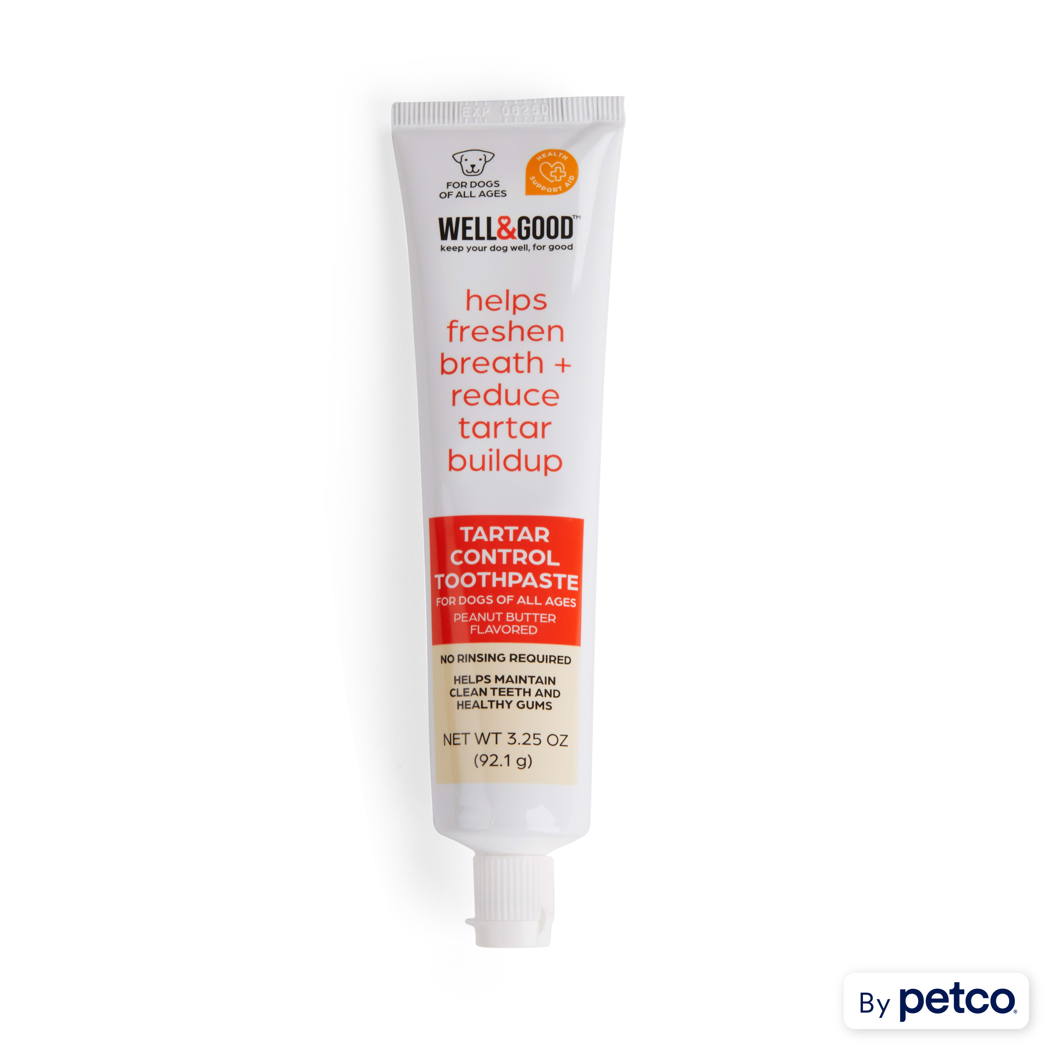 Well Good Tartar Control Toothpaste for Dogs Peanut Butter Flavor 3.25 oz