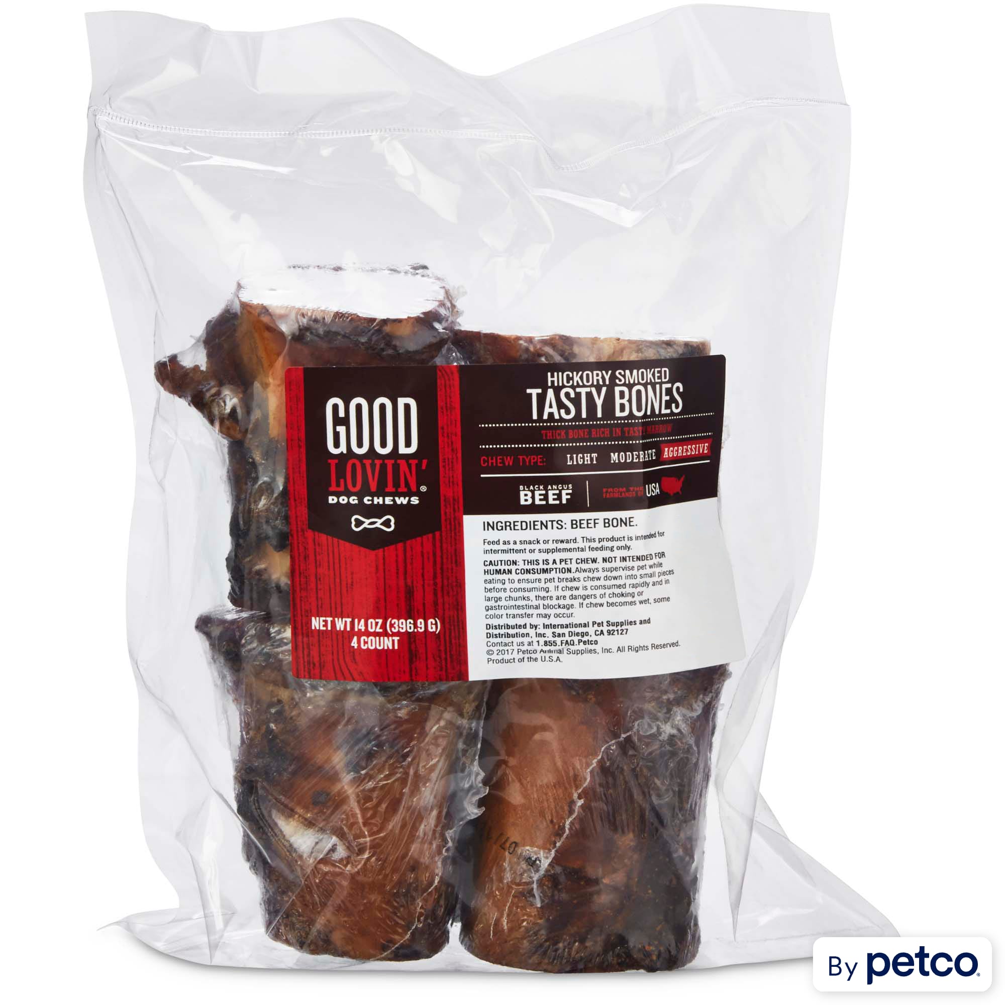 Good Lovin' Hickory Smoked Rib Bone Dog Chew, 7.8 oz., Count of 6