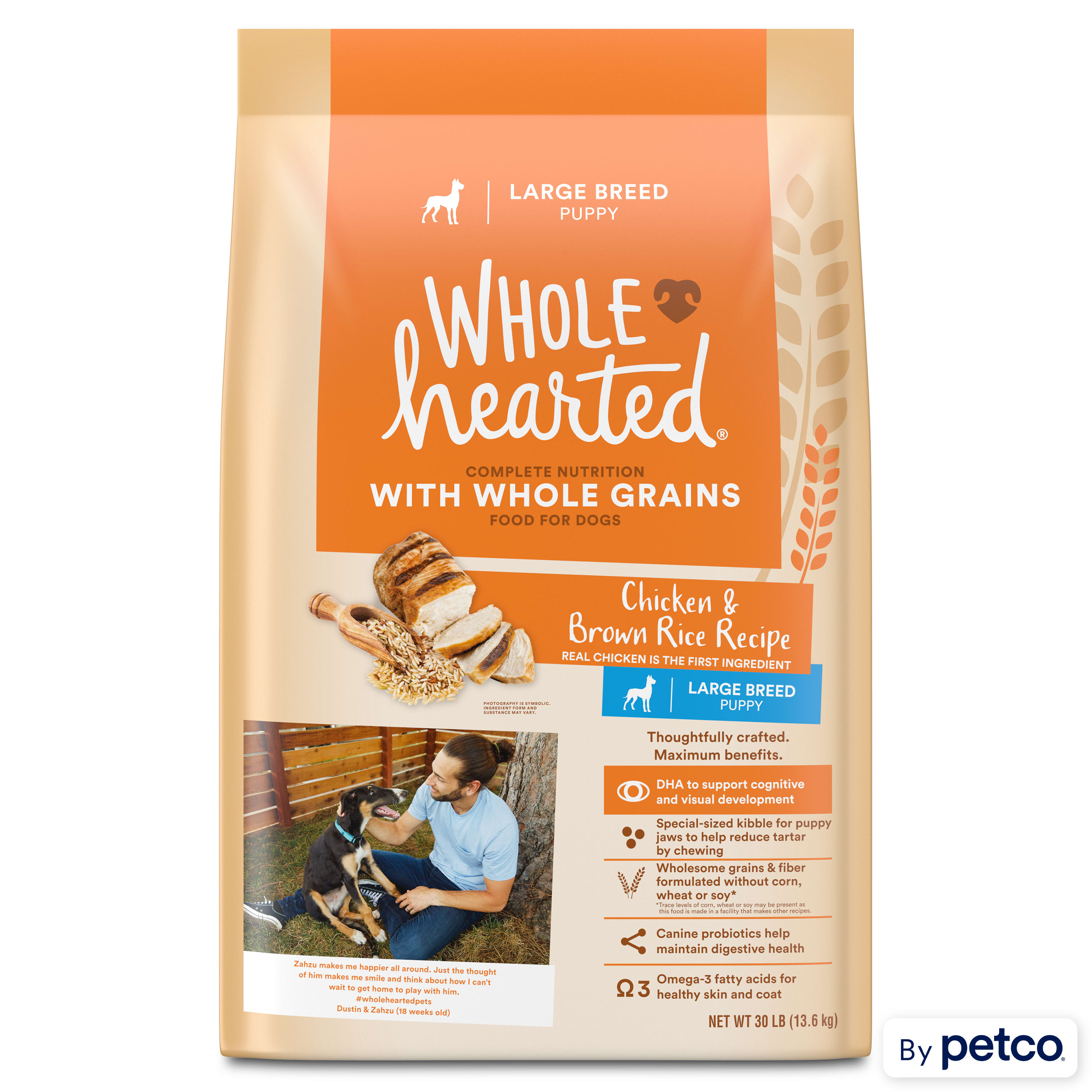 Wholehearted puppy 2025 food feeding chart