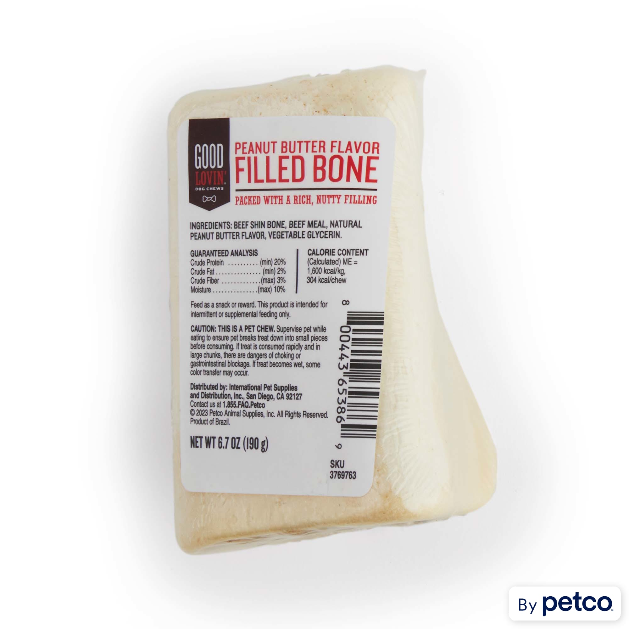 Good Lovin Peanut Butter Flavor Filled Bone for Dogs 6.7 oz. Petco