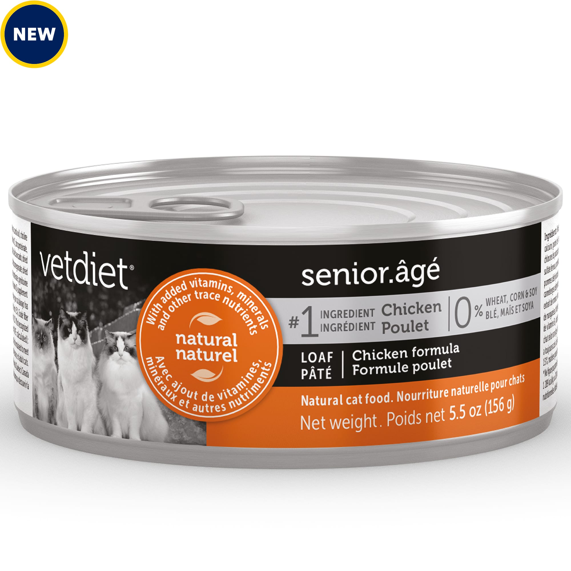 Vetdiet Chicken Pate Senior Cat Wet Food 5.5 oz. Petco