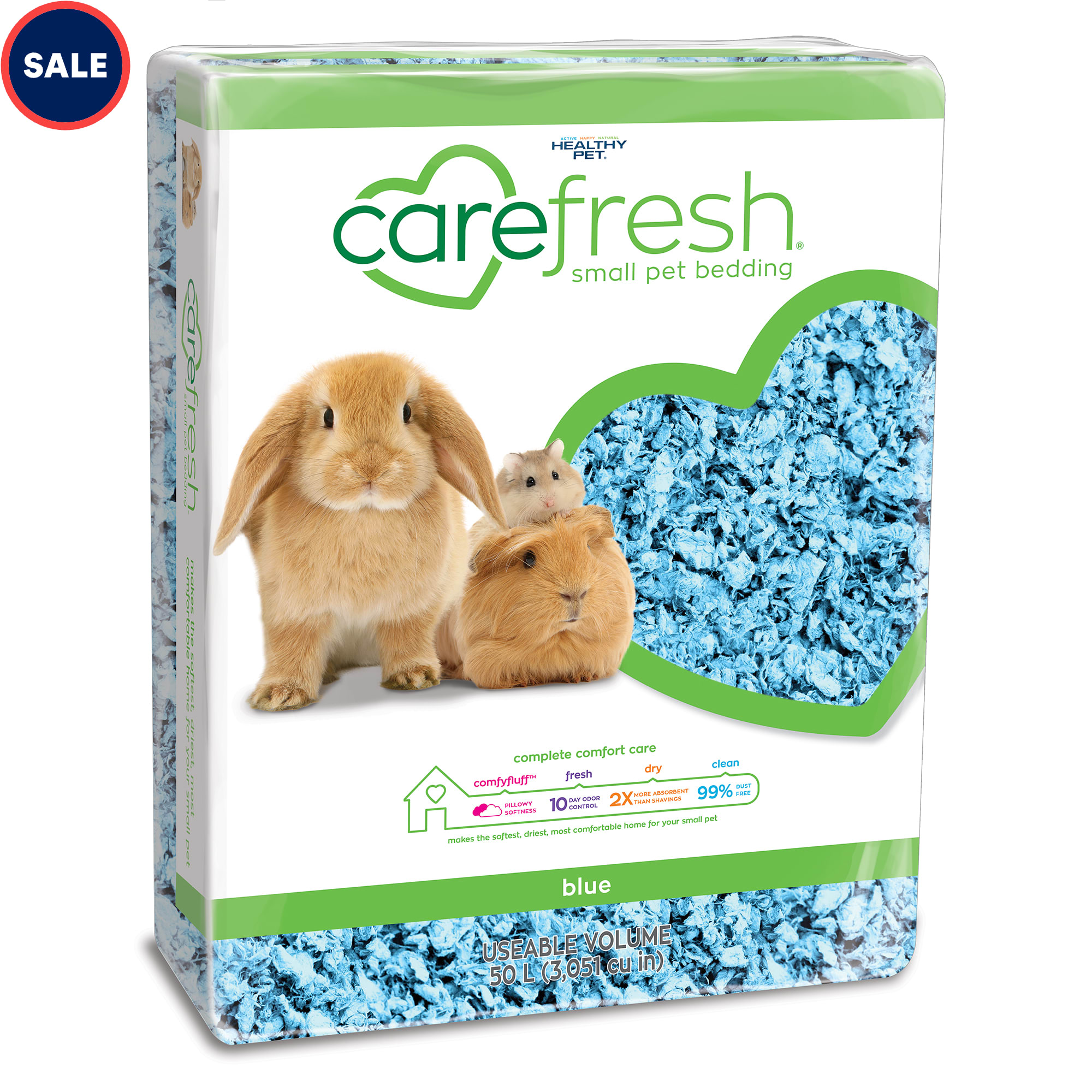 Carefresh Blue Small Pet Bedding 50 Liter Petco