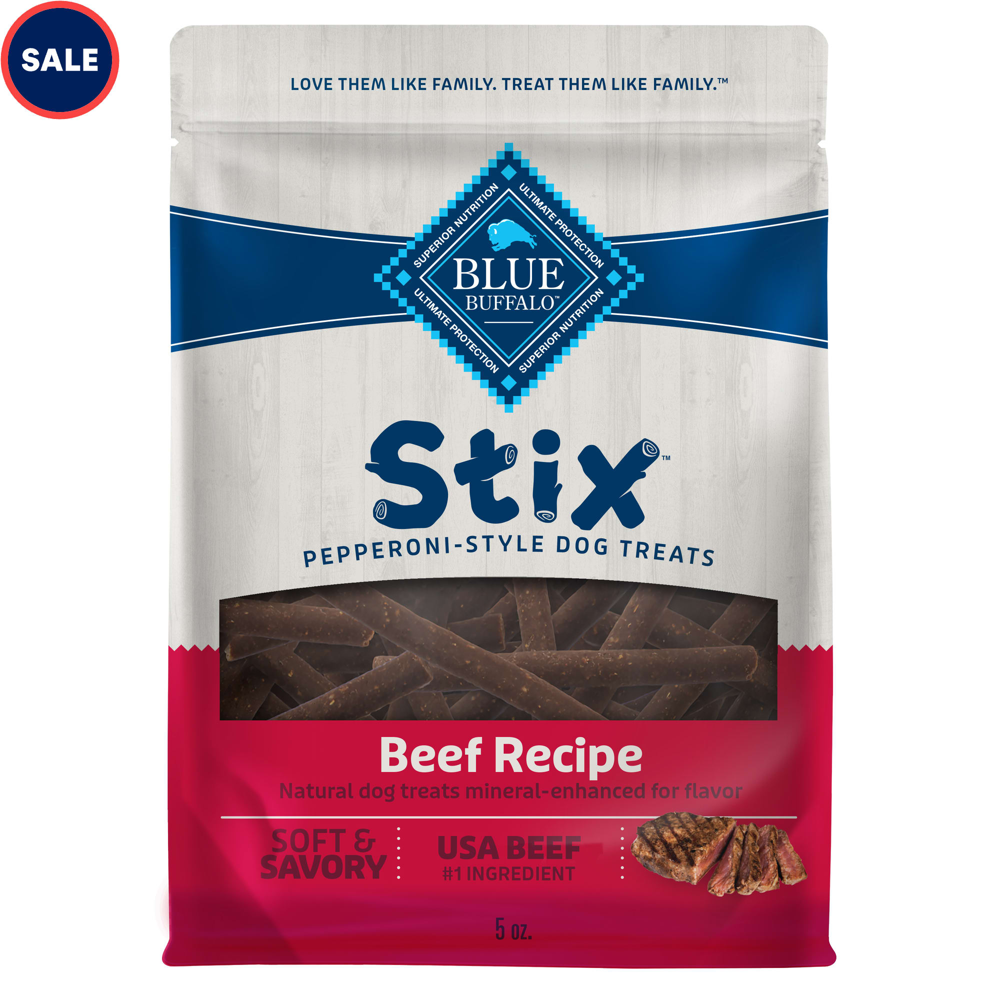 Blue Buffalo Blue Stix Beef Recipe Natural Soft Moist Dog Treats 5