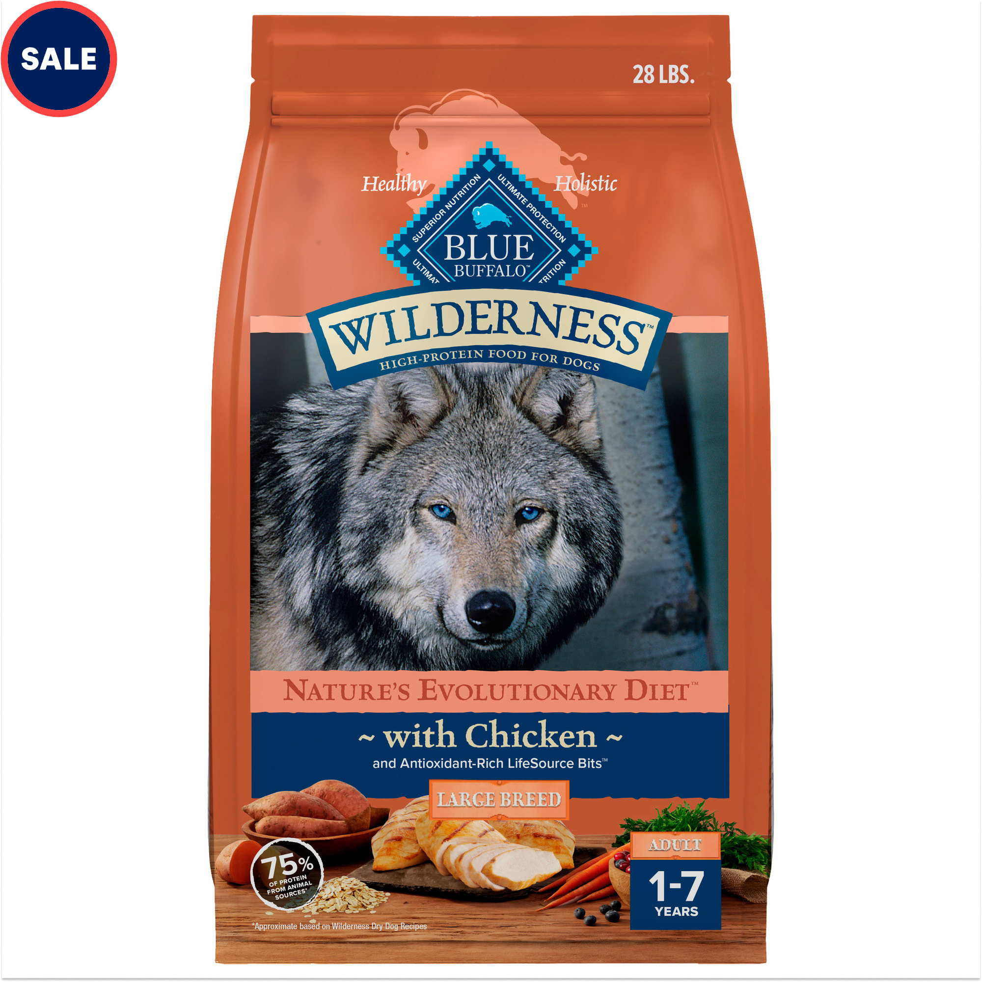 Blue Buffalo Blue Wilderness Plus Wholesome Grains Natural Large