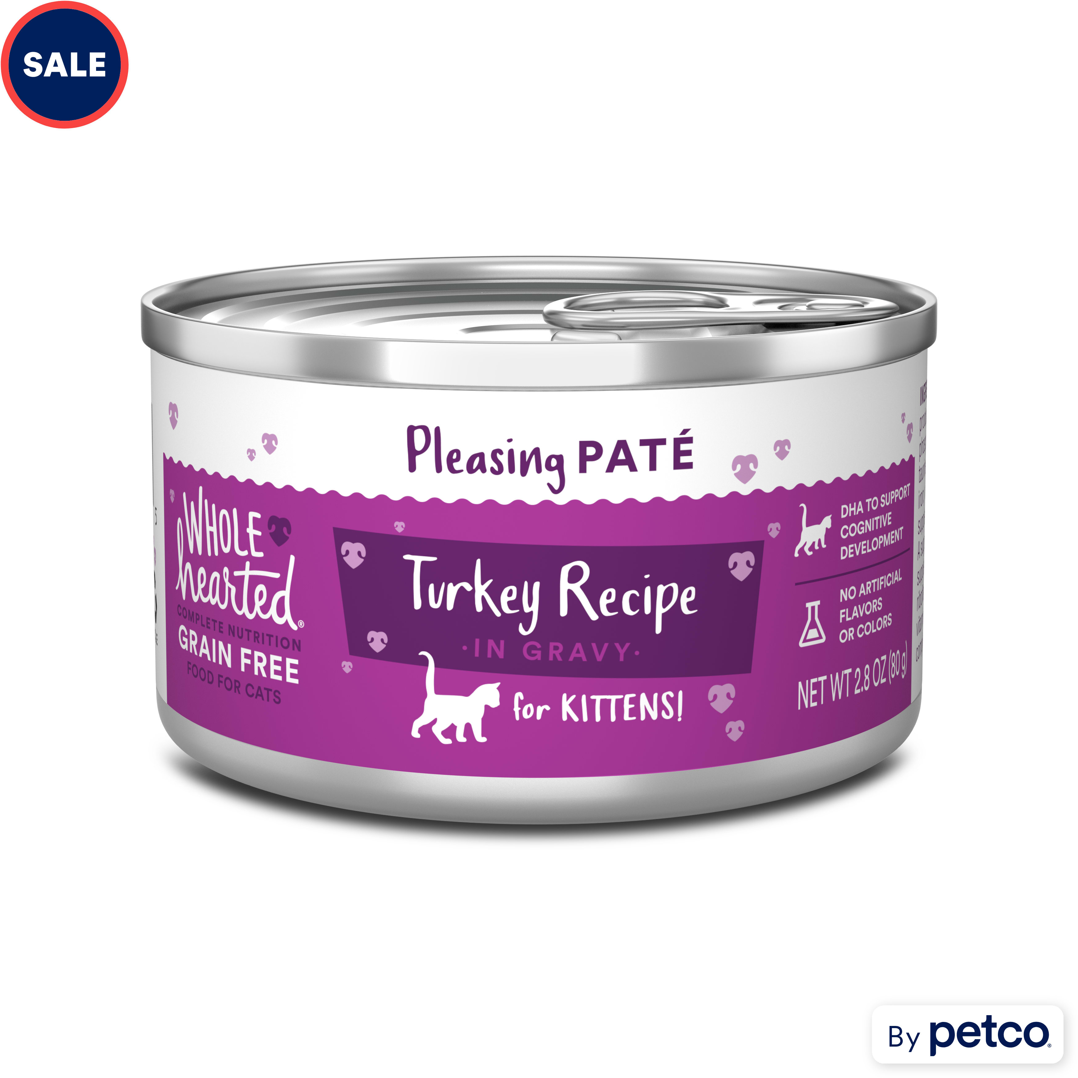 WholeHearted Grain Free Turkey Recipe Pate Wet Kitten Food 5.5