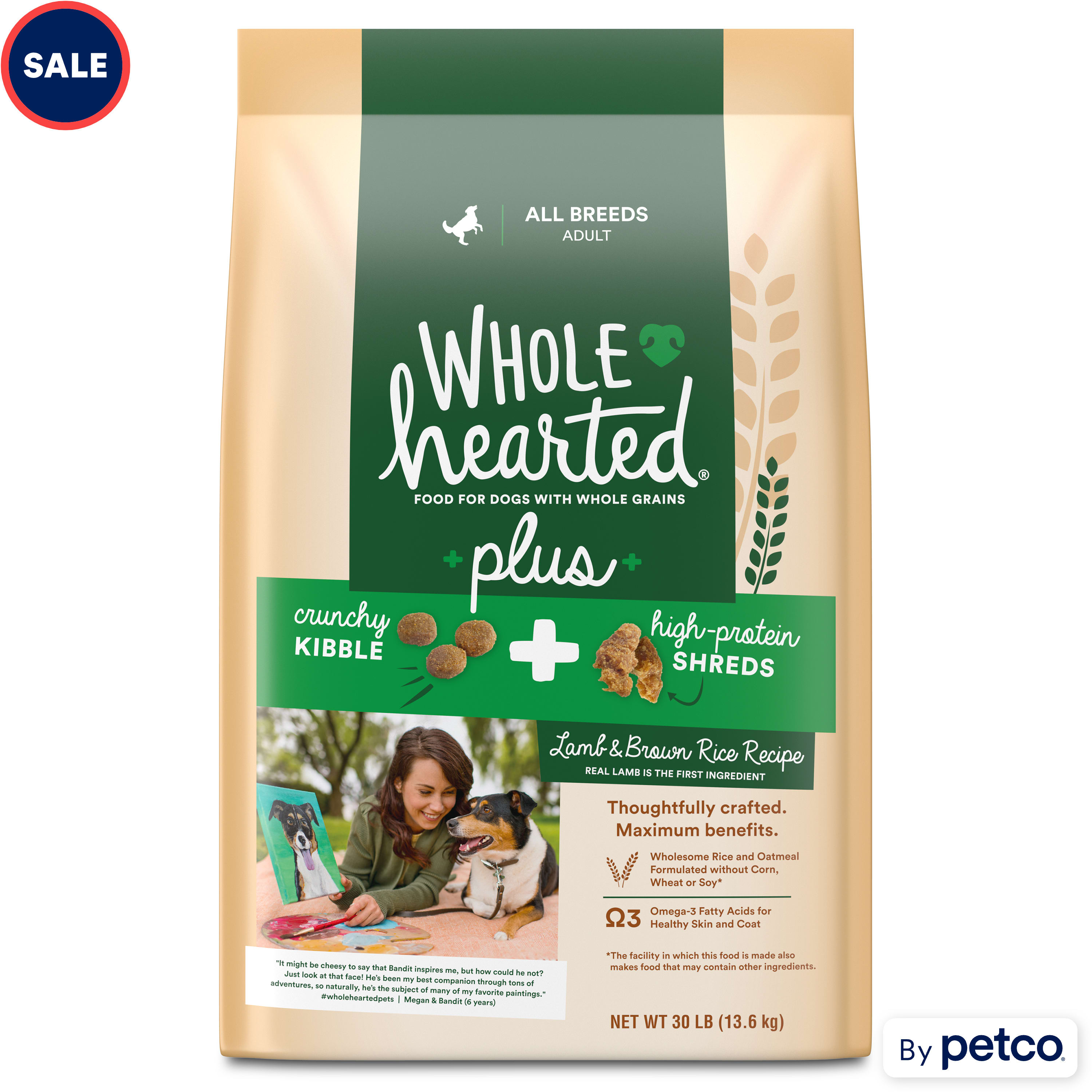 WholeHearted Plus Lamb Brown Rice Recipe with Whole Grains