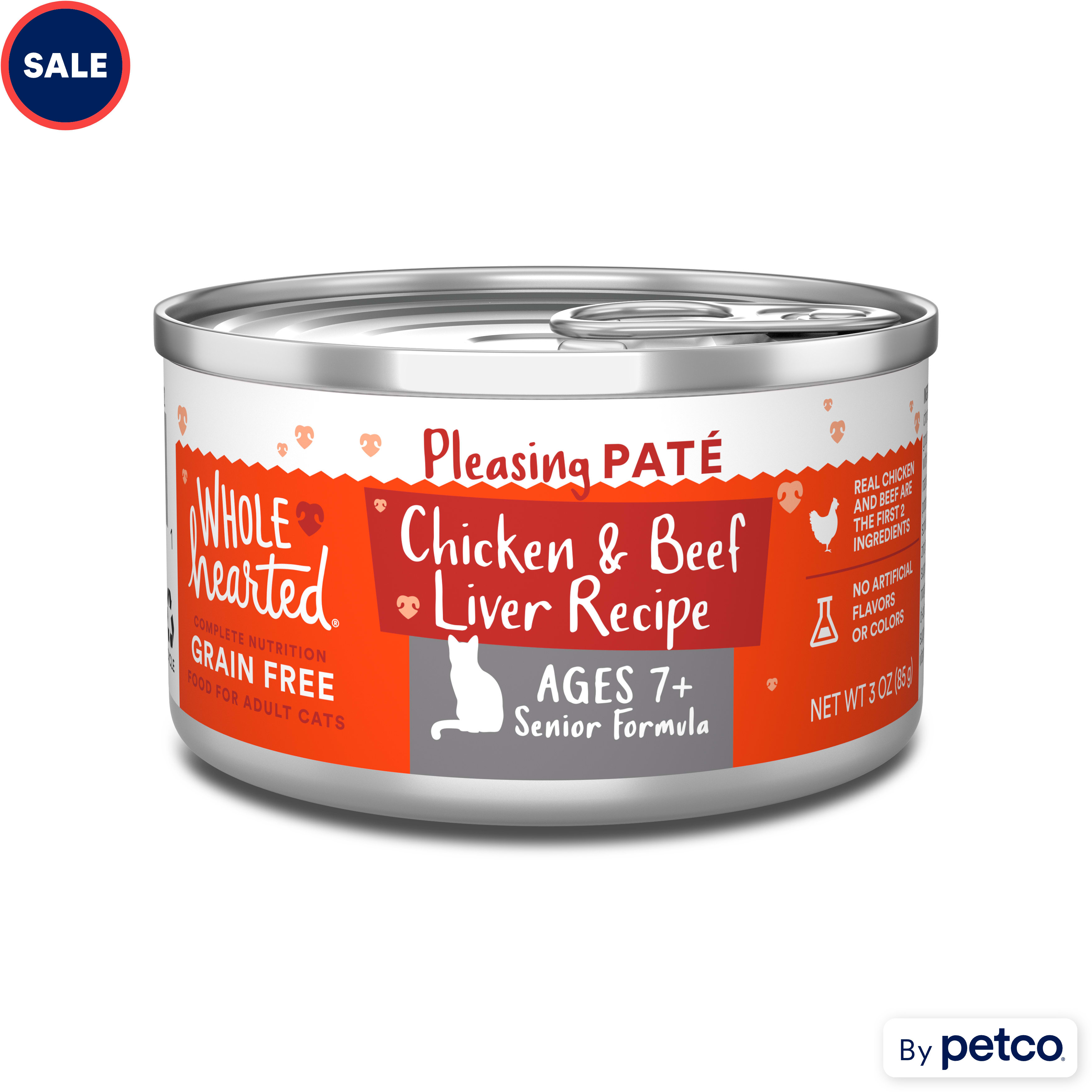 Wholehearted senior cat best sale food