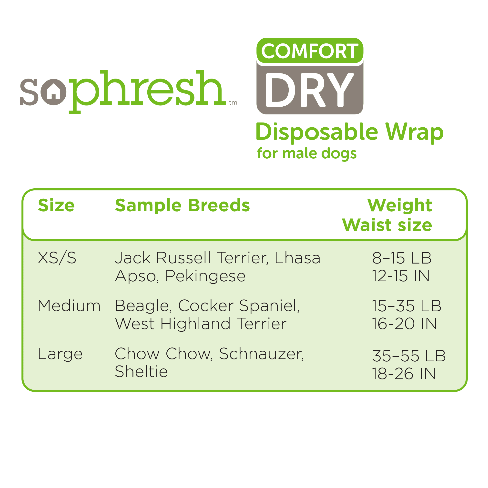 so phresh disposable male dog wrap