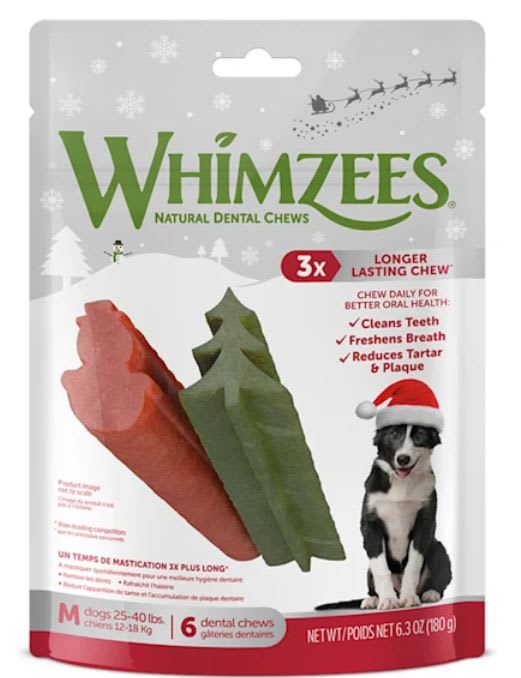 Holiday dog dental chew